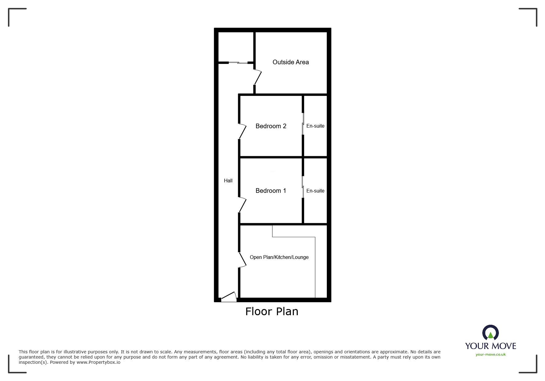 Floorplan of 2 bedroom Flat to rent, Upper Rock Gardens, Brighton, East Sussex, BN2