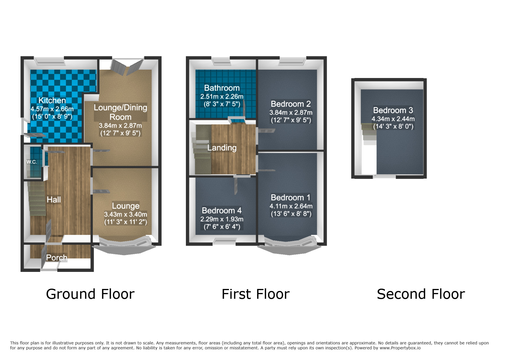 Floorplan of 4 bedroom Semi Detached House for sale, Willow Trees Drive, Blackburn, Lancashire, BB1