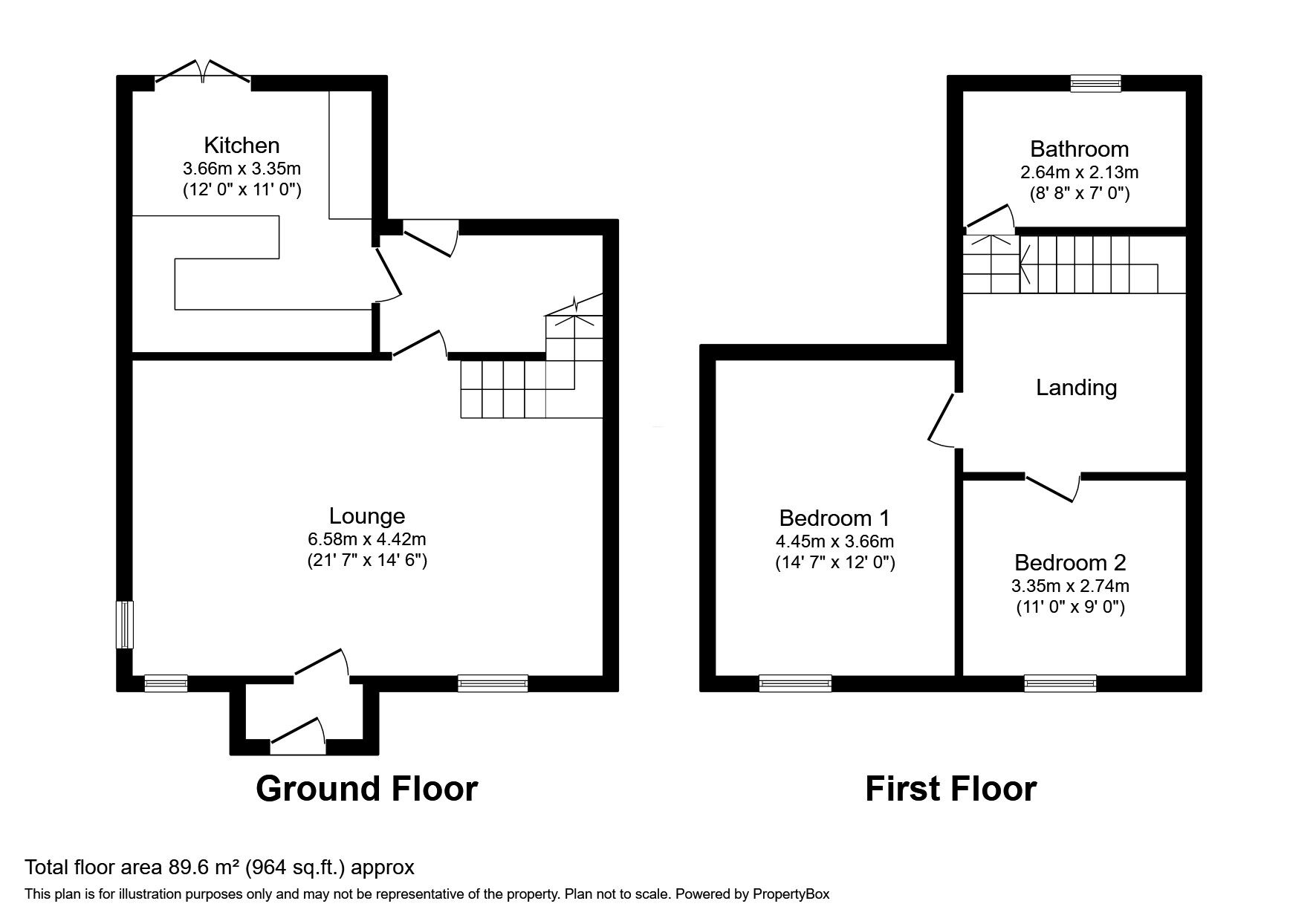 Floorplan of 2 bedroom End Terrace House to rent, Revidge Road, Blackburn, Lancashire, BB2