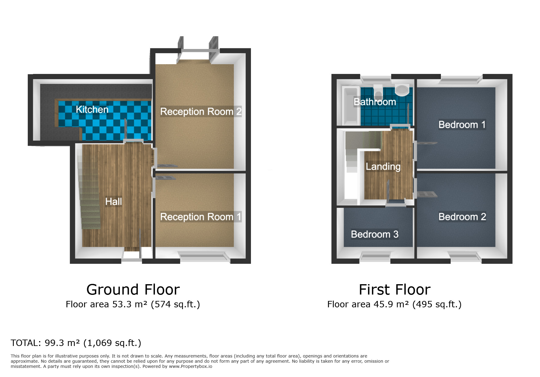 Floorplan of 3 bedroom Semi Detached House for sale, Fecitt Brow, Blackburn, Lancashire, BB1