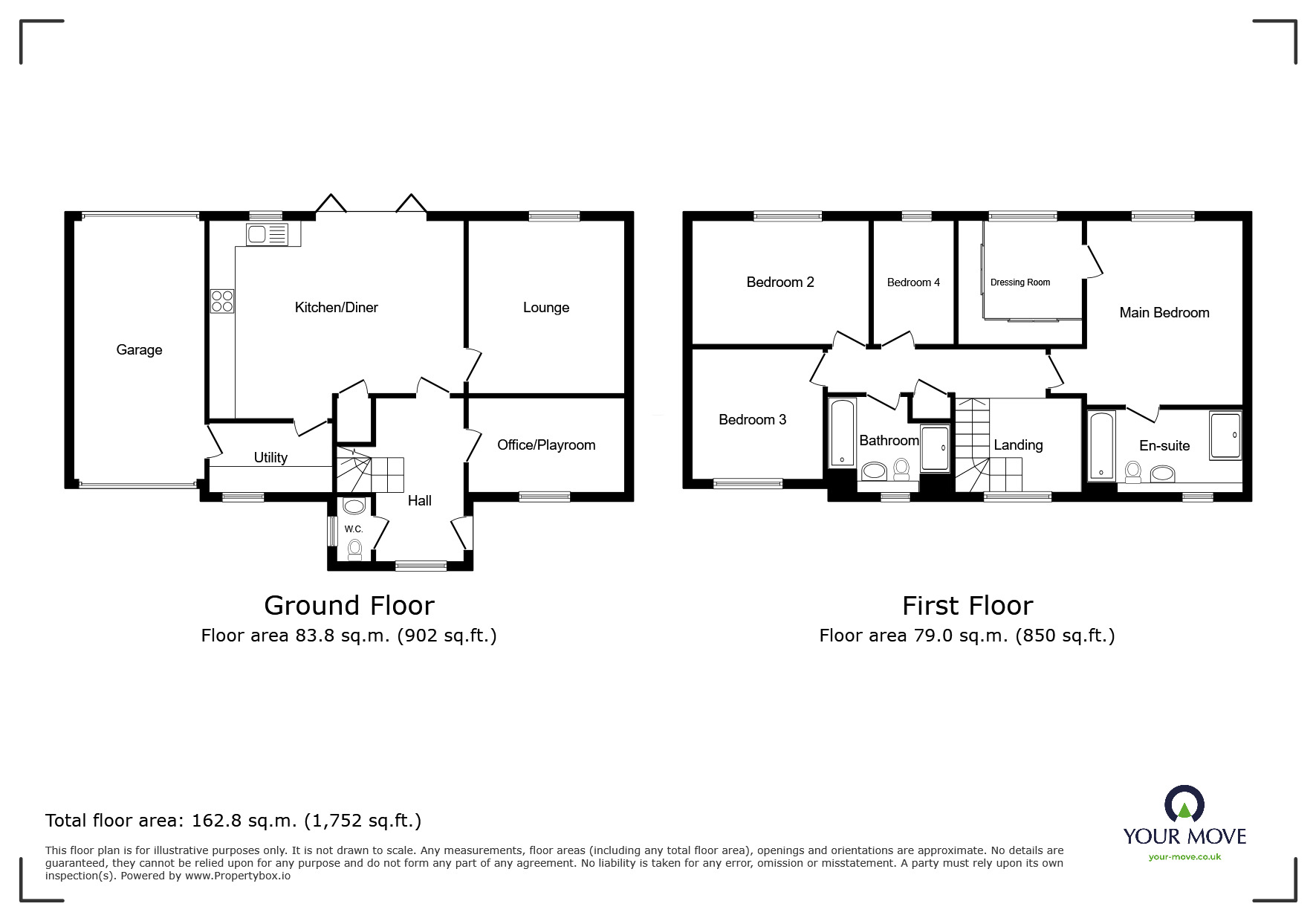 Floorplan of 4 bedroom Detached House to rent, The Fallows, Blackburn, Lancashire, BB2