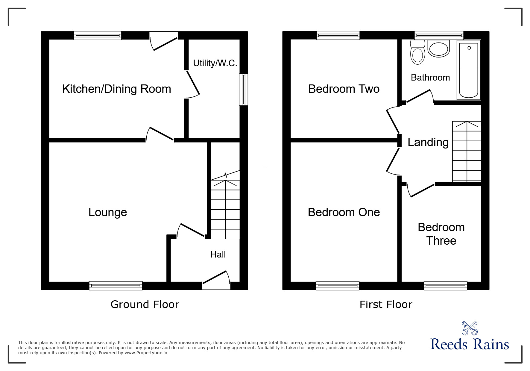 Floorplan of 3 bedroom Semi Detached House for sale, Green Lane, Blackburn, Lancashire, BB2