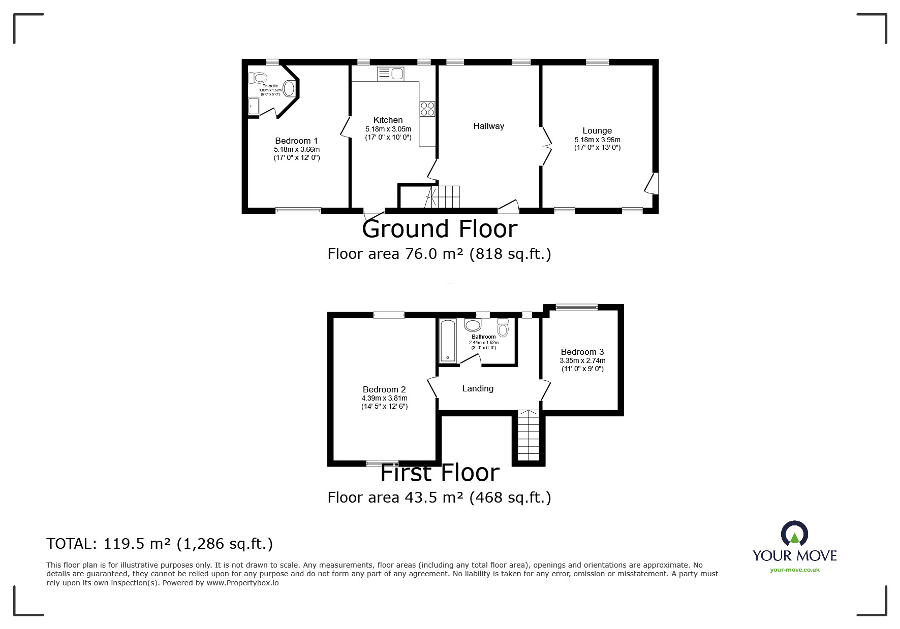Floorplan of 3 bedroom Detached House for sale, Whittingham Lane, Broughton, Lancashire, PR3
