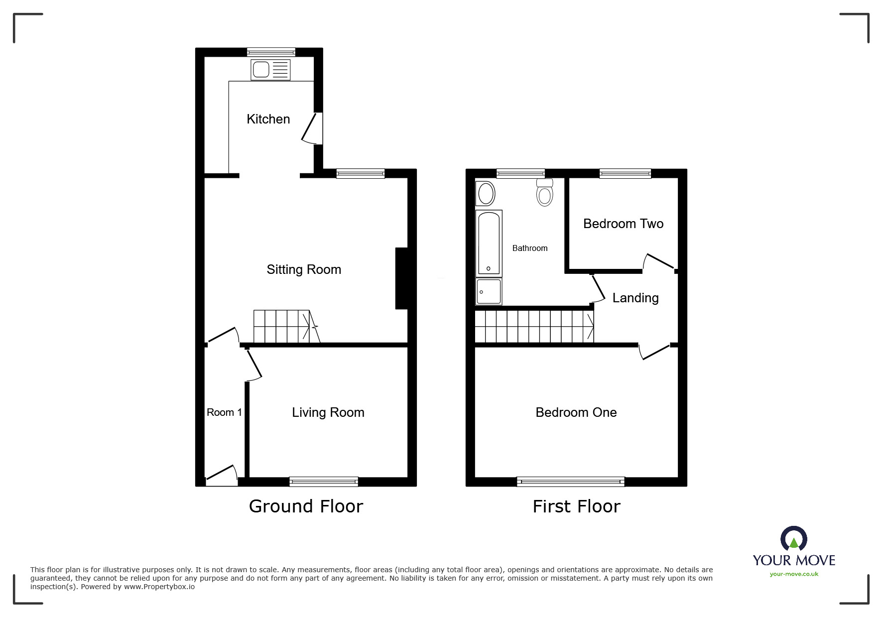 Floorplan of 2 bedroom End Terrace House for sale, Nuttall Street, Blackburn, Lancashire, BB2