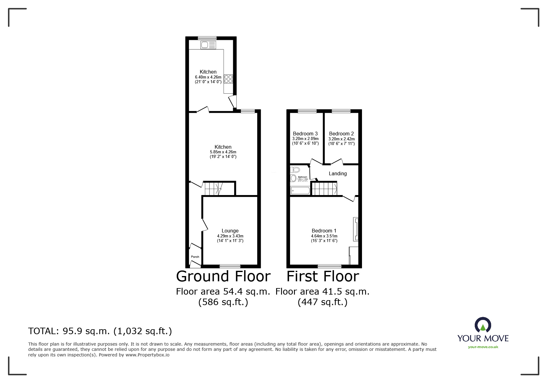 Floorplan of 3 bedroom Mid Terrace House for sale, Lincoln Road, Blackburn, Lancashire, BB1
