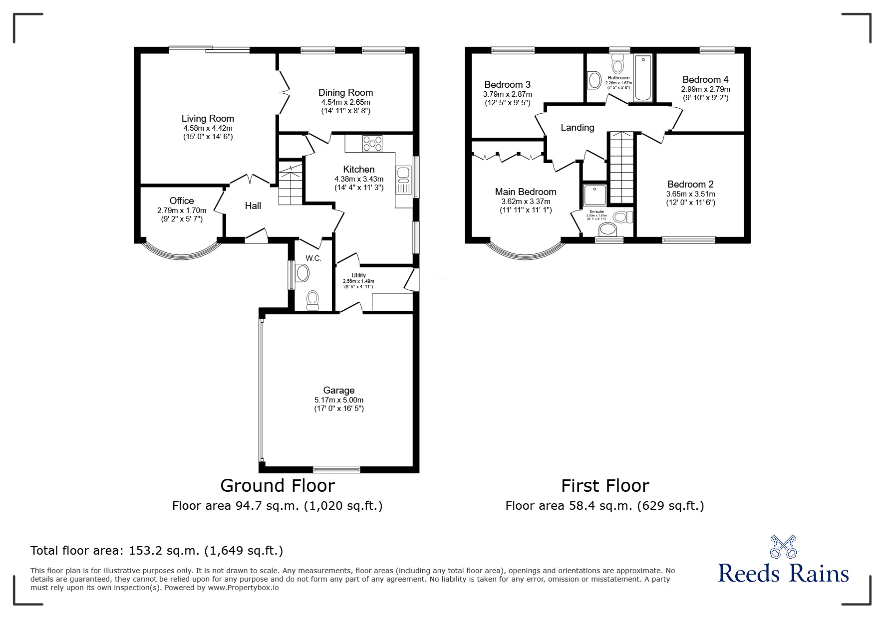 Floorplan of 4 bedroom Detached House for sale, Rannoch Drive, Blackburn, Lancashire, BB2
