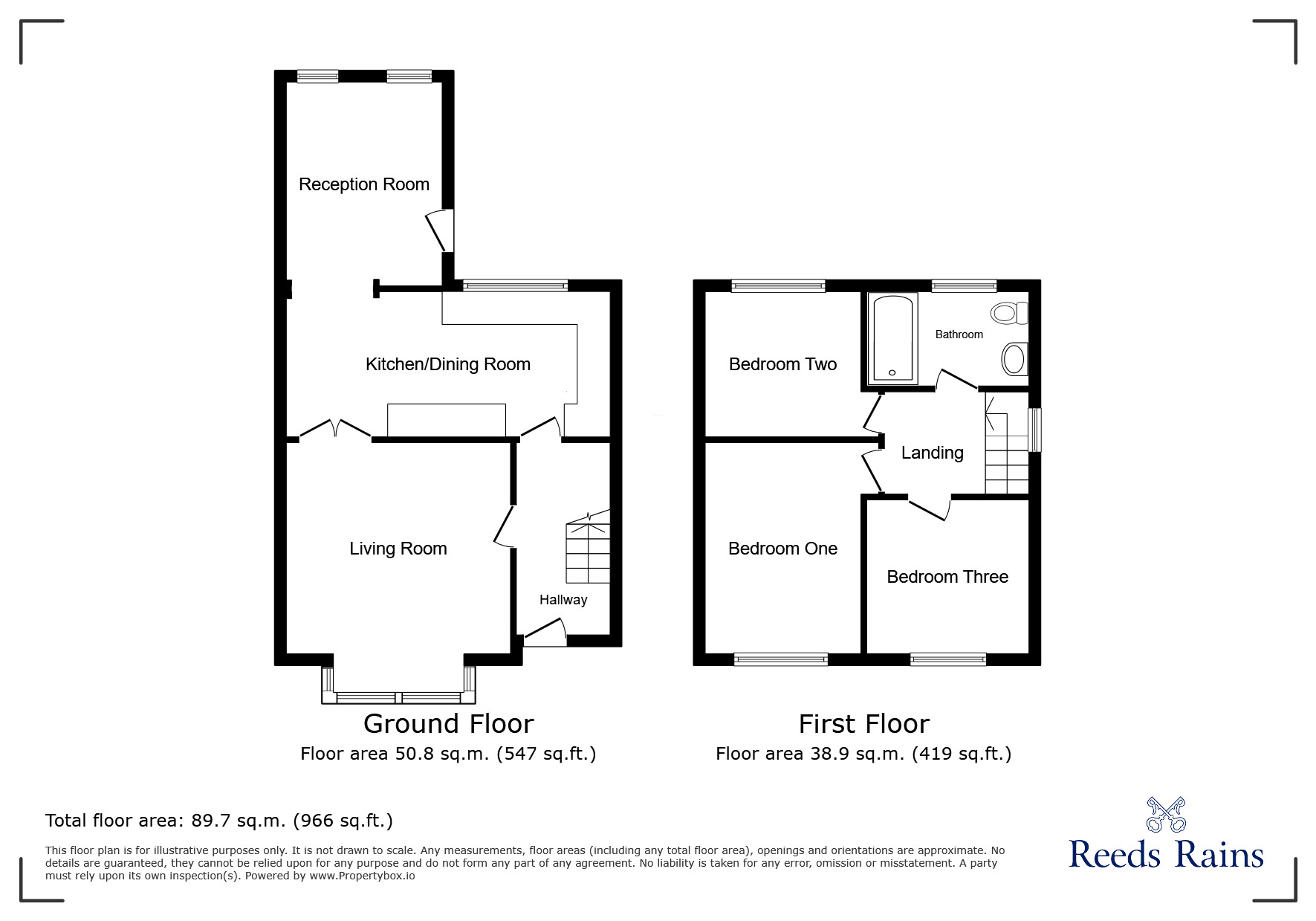 Floorplan of 3 bedroom Semi Detached House for sale, Richmond Road, Accrington, Lancashire, BB5