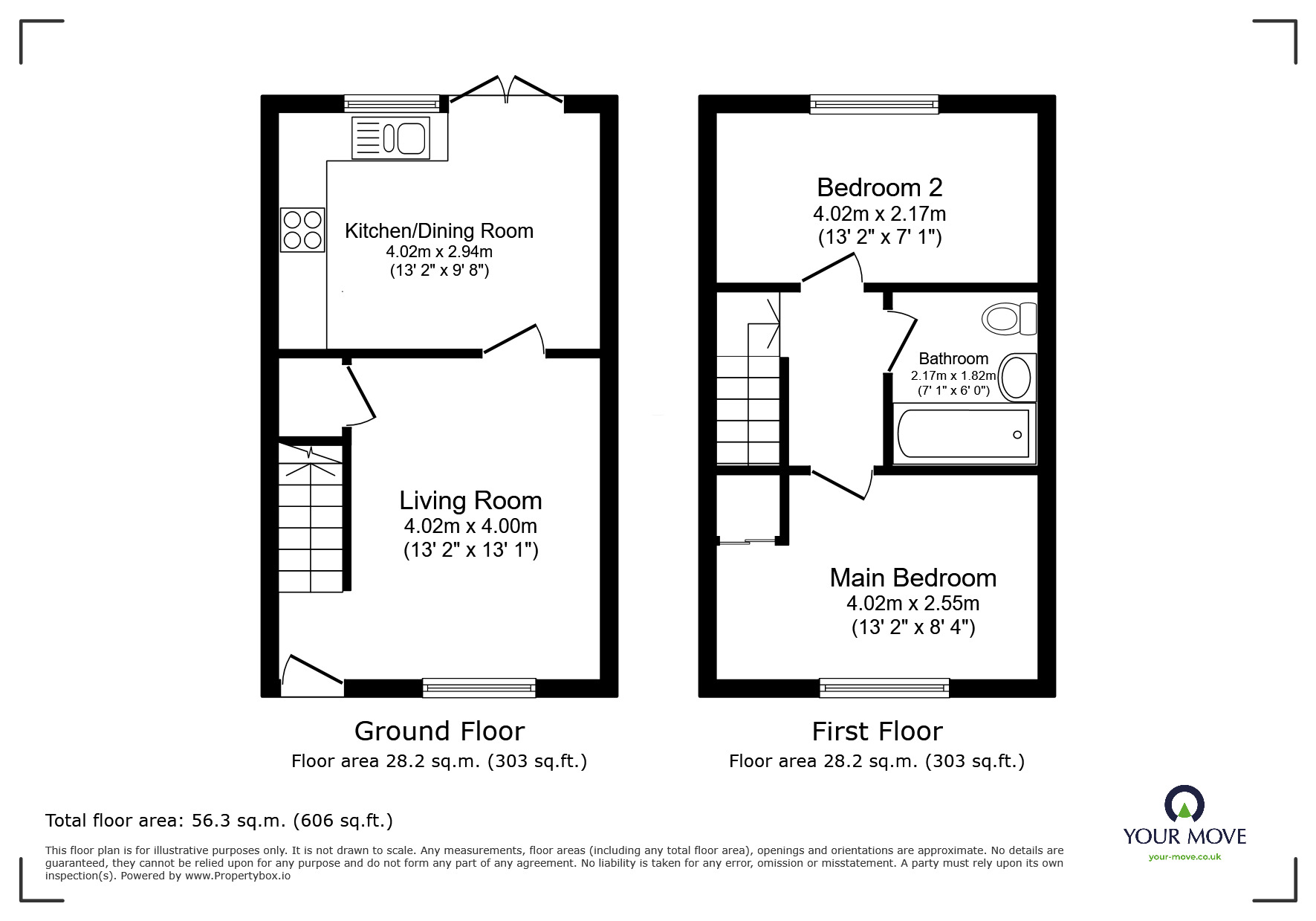 Floorplan of 2 bedroom Semi Detached House for sale, Ridgeway Avenue, Blackburn, Lancashire, BB2