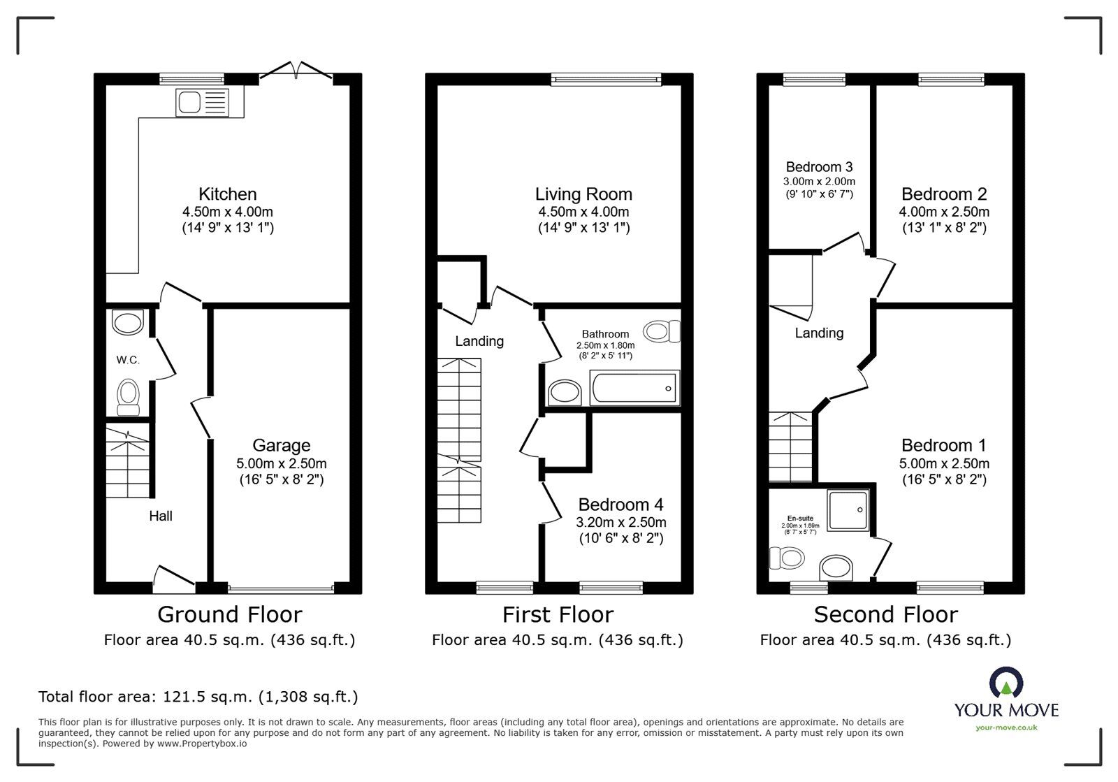 Floorplan of 4 bedroom Mid Terrace House for sale, Kirkland Close, Blackburn, BB1