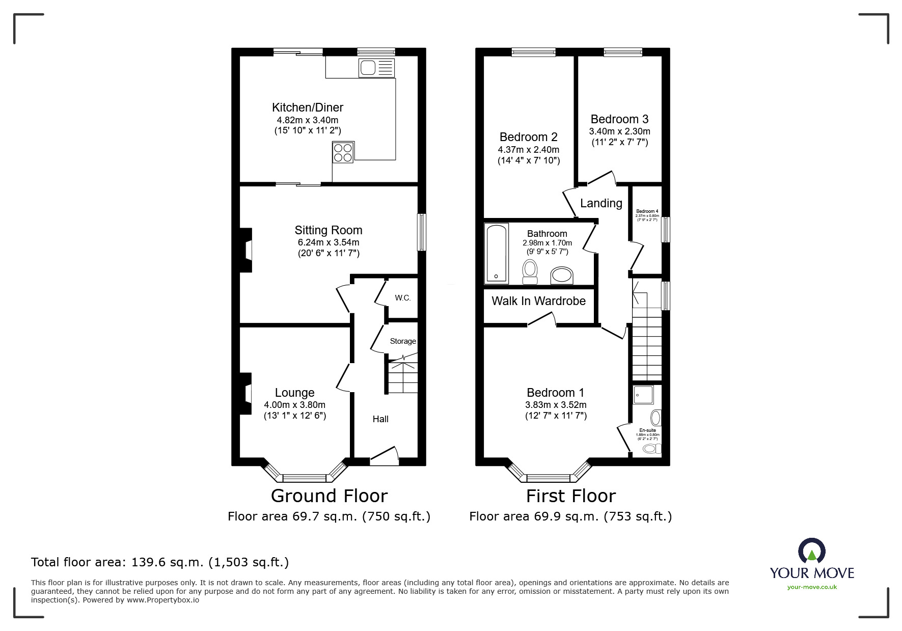 Floorplan of 4 bedroom Semi Detached House for sale, Willow Trees Drive, Blackburn, Lancashire, BB1