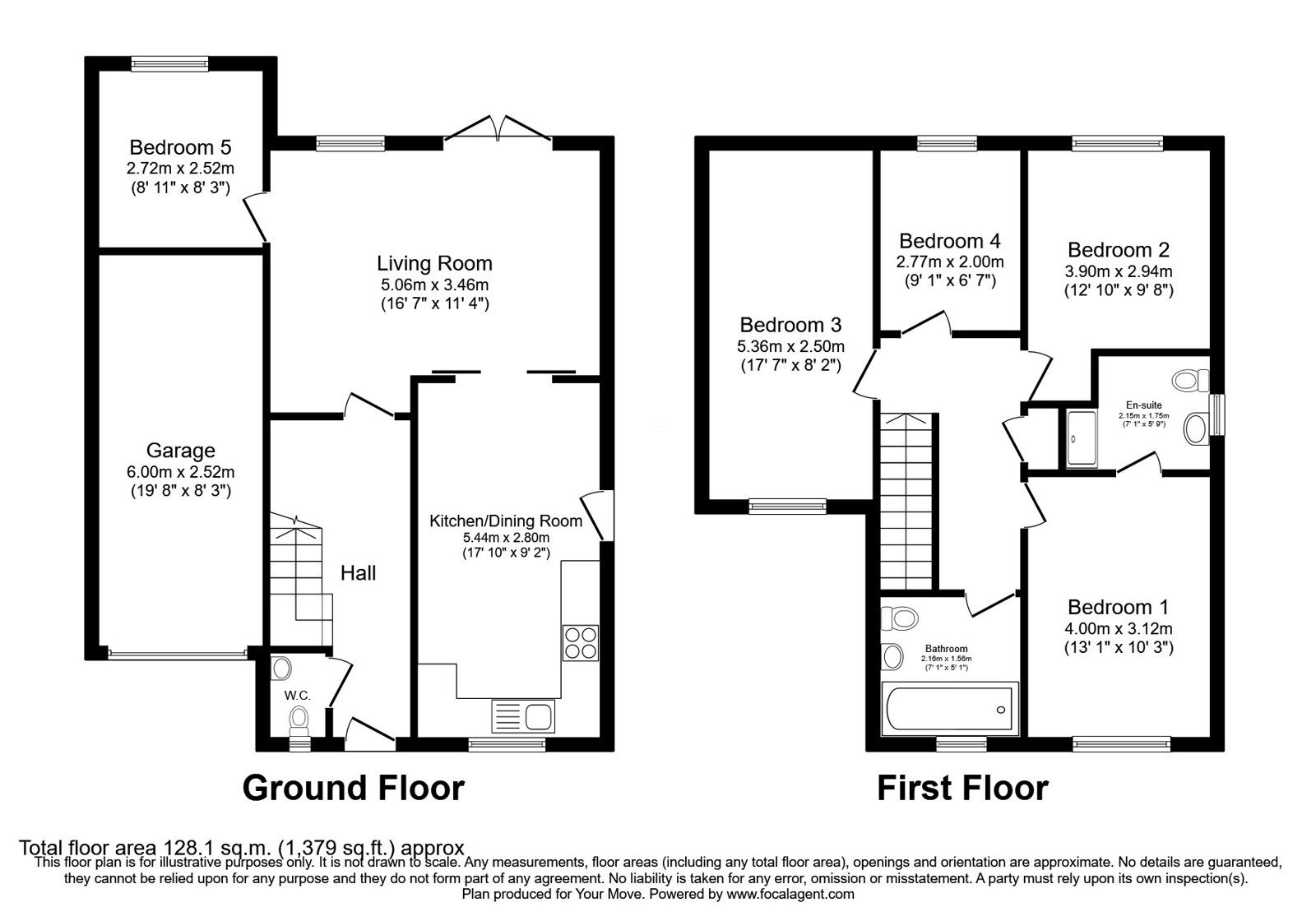 Floorplan of 5 bedroom Detached House for sale, Spinning Avenue, Guide, Lancashire, BB1