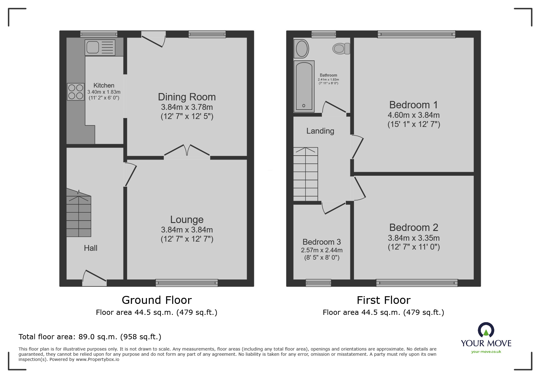 Floorplan of 3 bedroom End Terrace House for sale, Matthew Street, Blackburn, Lancashire, BB2