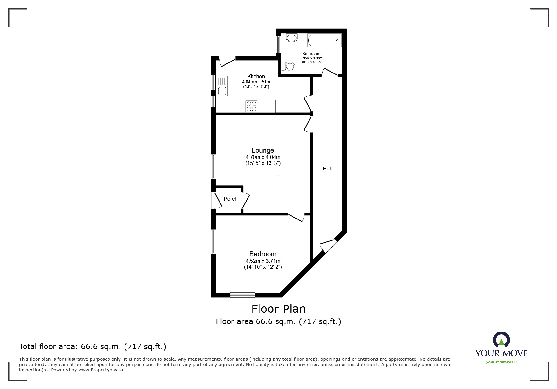 Floorplan of 1 bedroom  Flat to rent, Markham Road, Blackburn, Lancashire, BB2