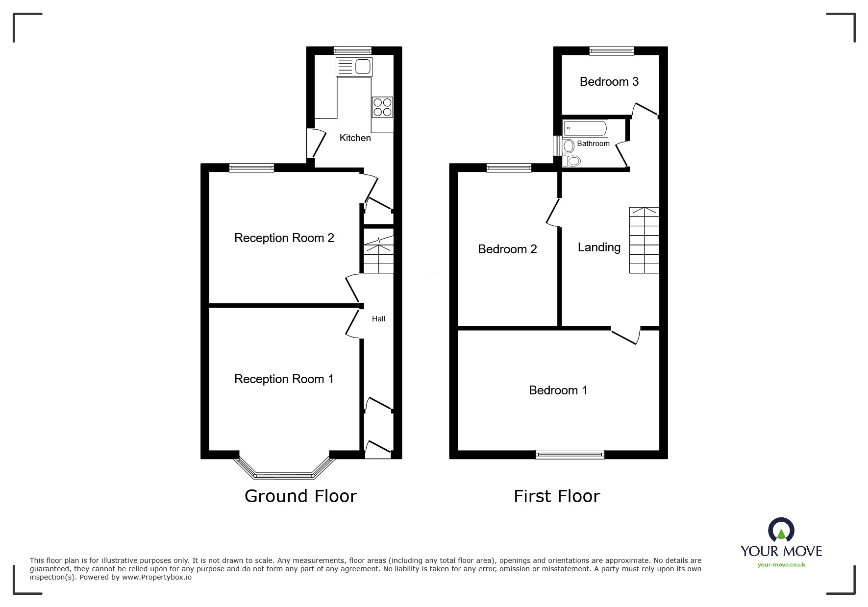 Floorplan of 3 bedroom Mid Terrace House for sale, Whalley New Road, Blackburn, Lancashire, BB1