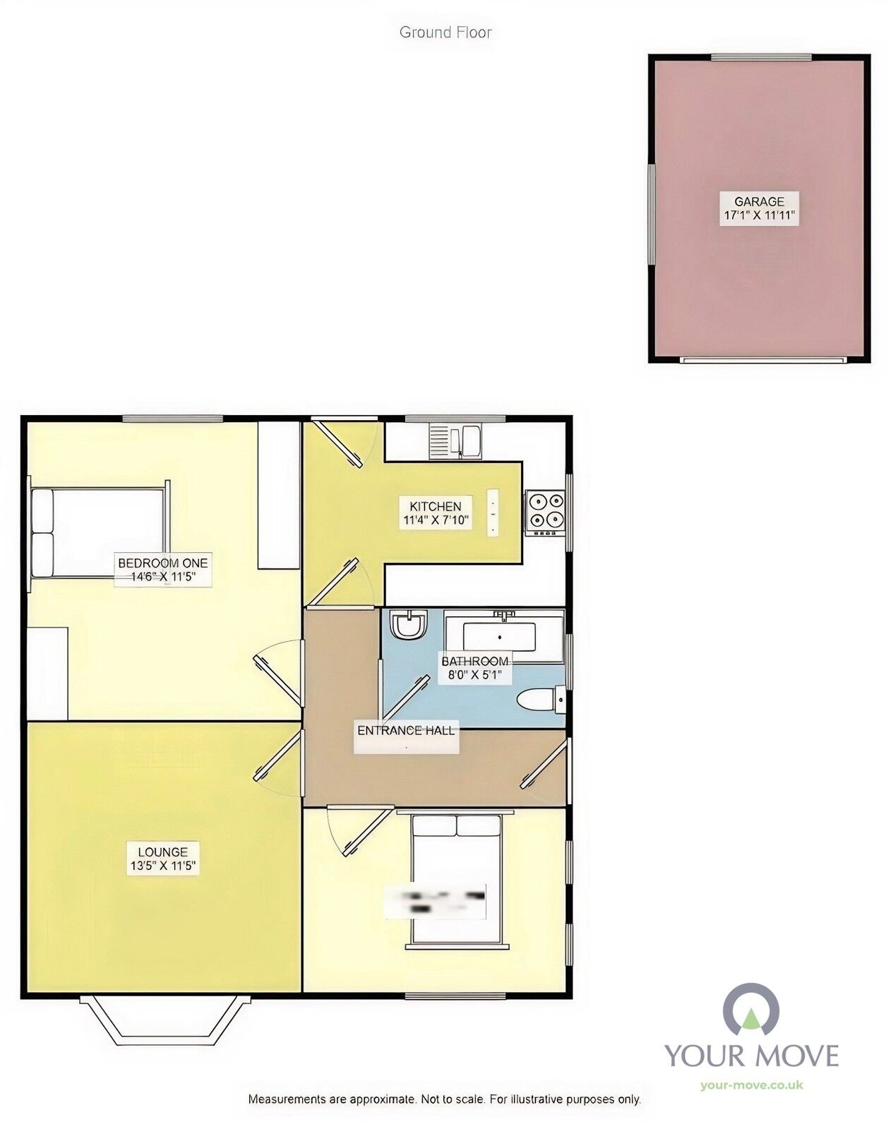 Floorplan of 2 bedroom Semi Detached Bungalow to rent, Sunny Bower Close, Blackburn, Lancashire, BB1