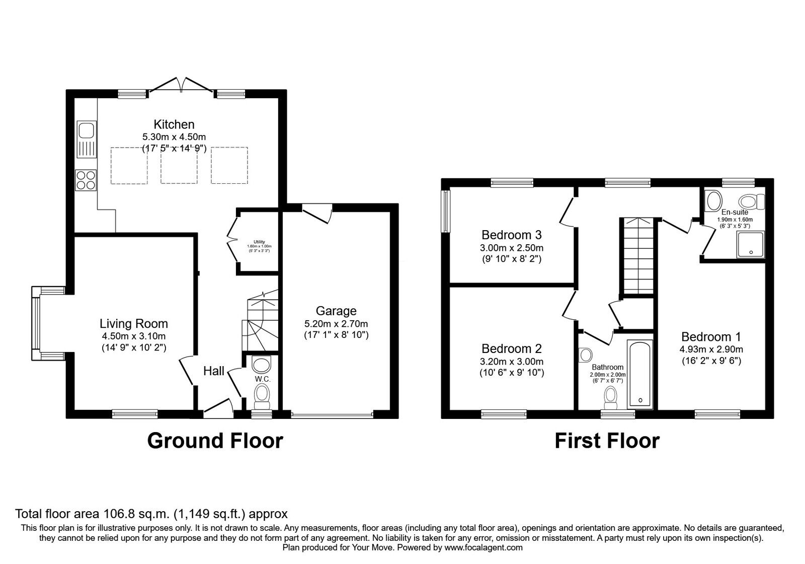 Floorplan of 3 bedroom Detached House for sale, Roman Terrace, Blackburn, Lancashire, BB2