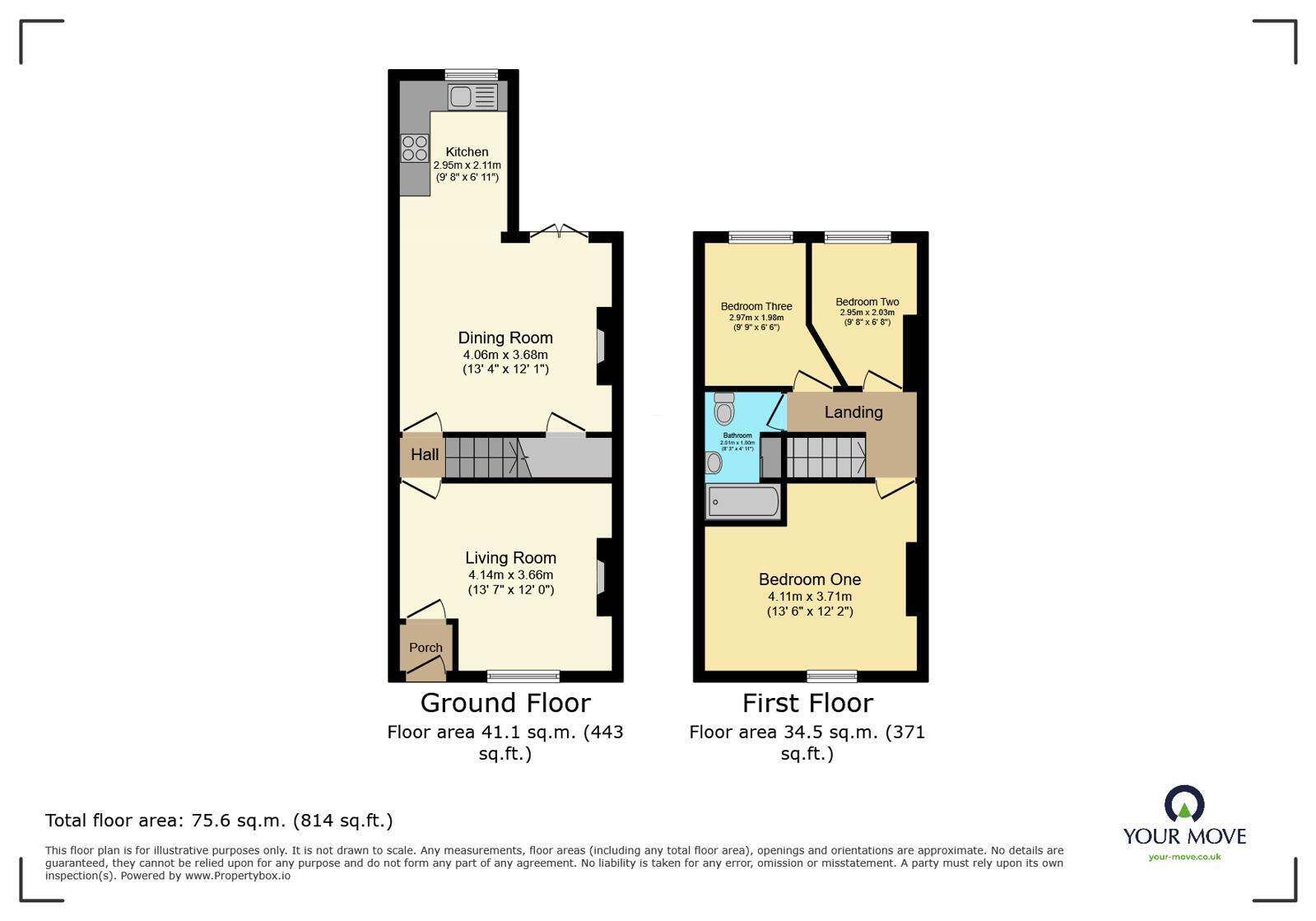 Floorplan of 3 bedroom Mid Terrace House to rent, Stephen Street, Blackburn, Lancashire, BB2