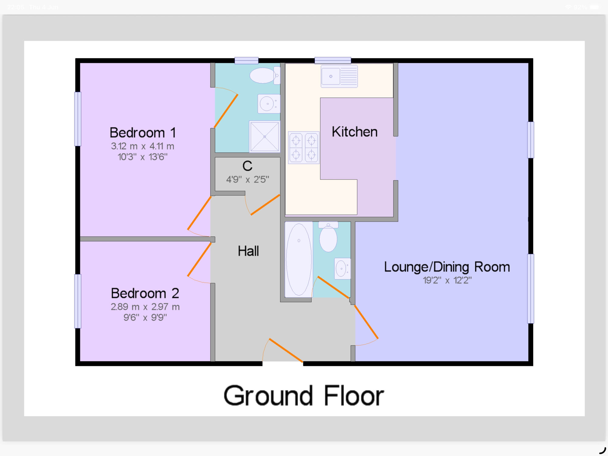 Floorplan of 2 bedroom Flat for sale, Gladstone Close, Blackburn, Lancashire, BB2