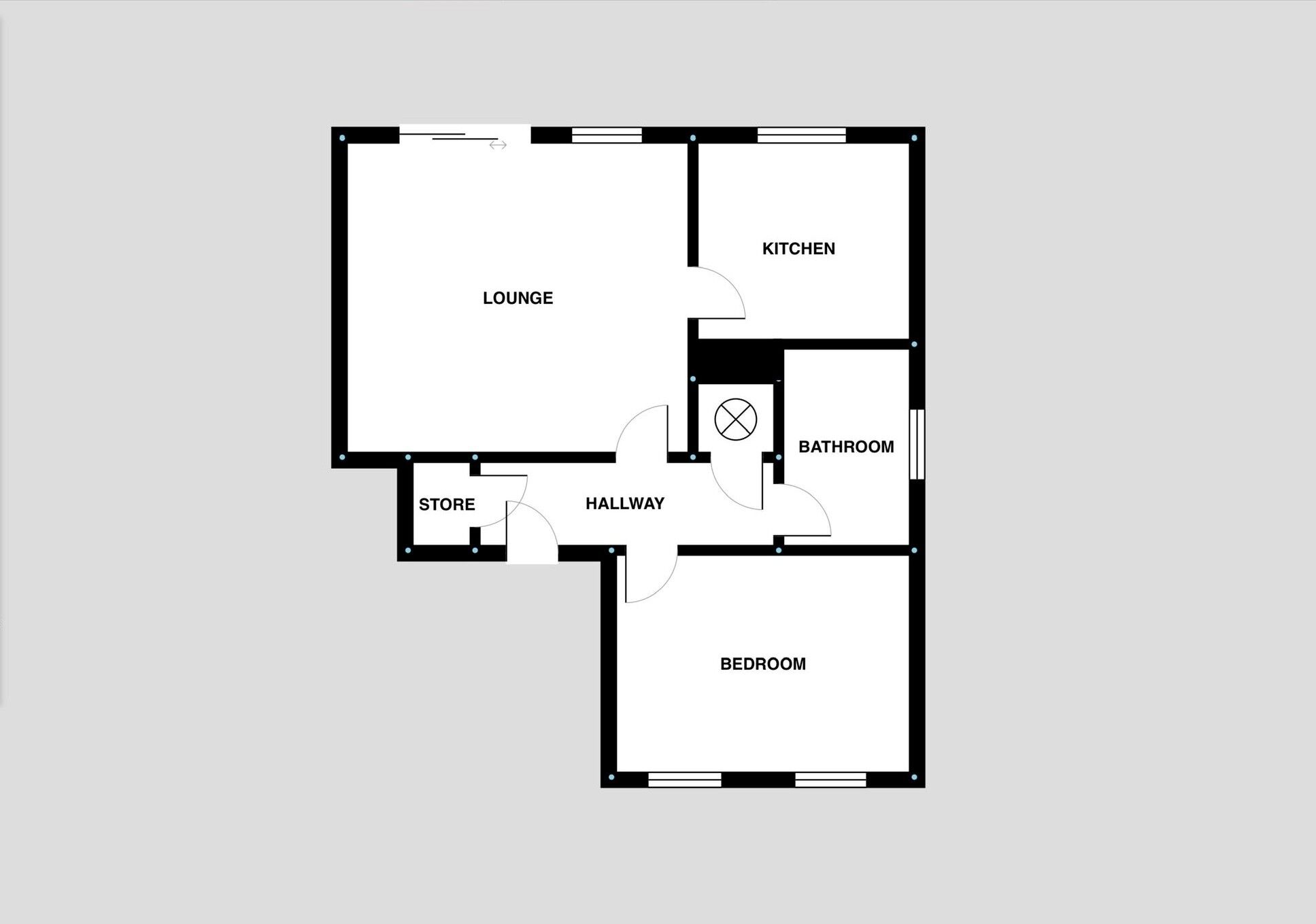 Floorplan of 1 bedroom Mid Terrace Flat to rent, Canalside, Blackburn, Lancashire, BB1