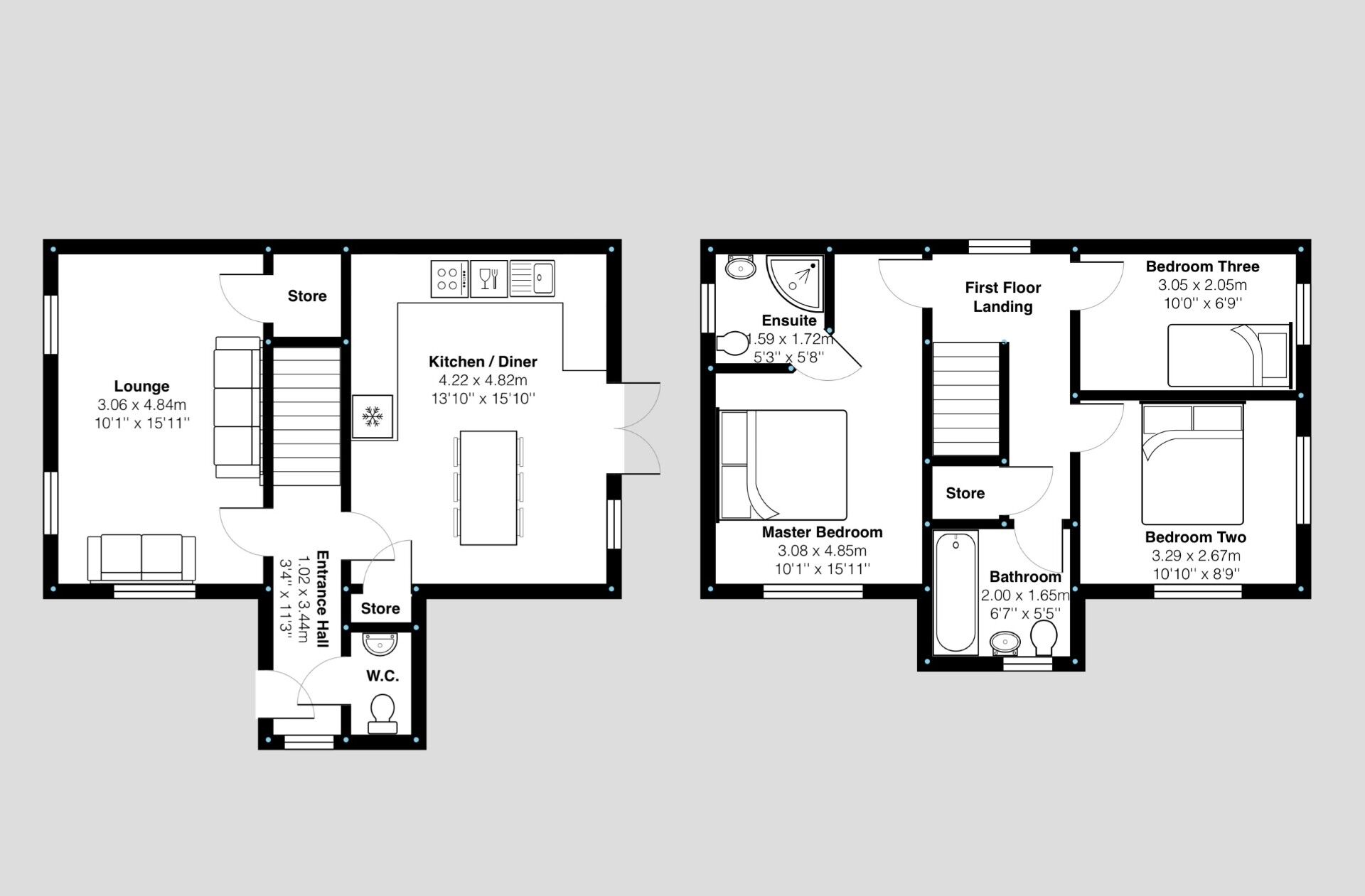 Floorplan of 3 bedroom Detached House for sale, The Fallows, Blackburn, Lancashire, BB2