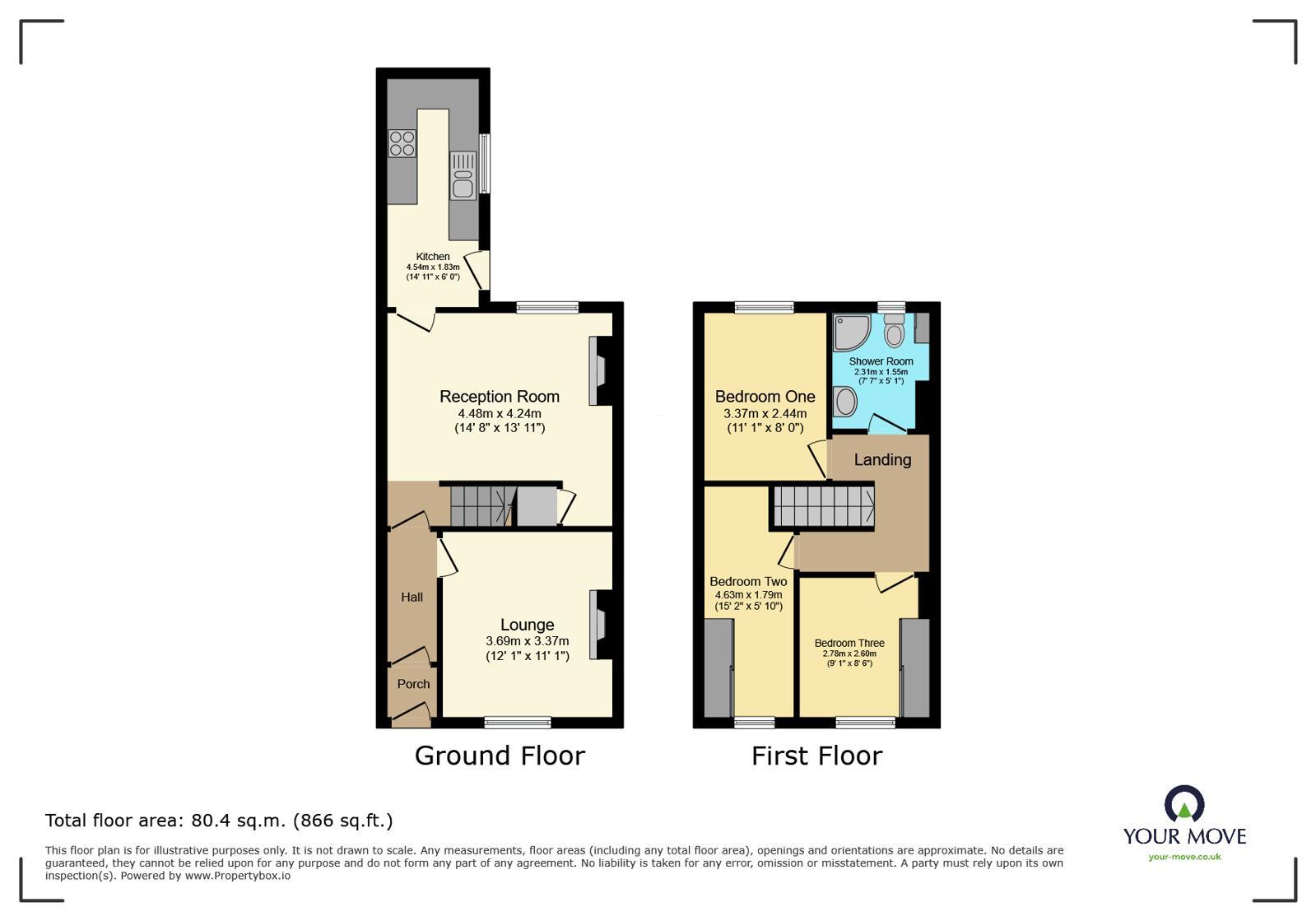 Floorplan of 3 bedroom Mid Terrace House for sale, Albion Street, Blackburn, Lancashire, BB2