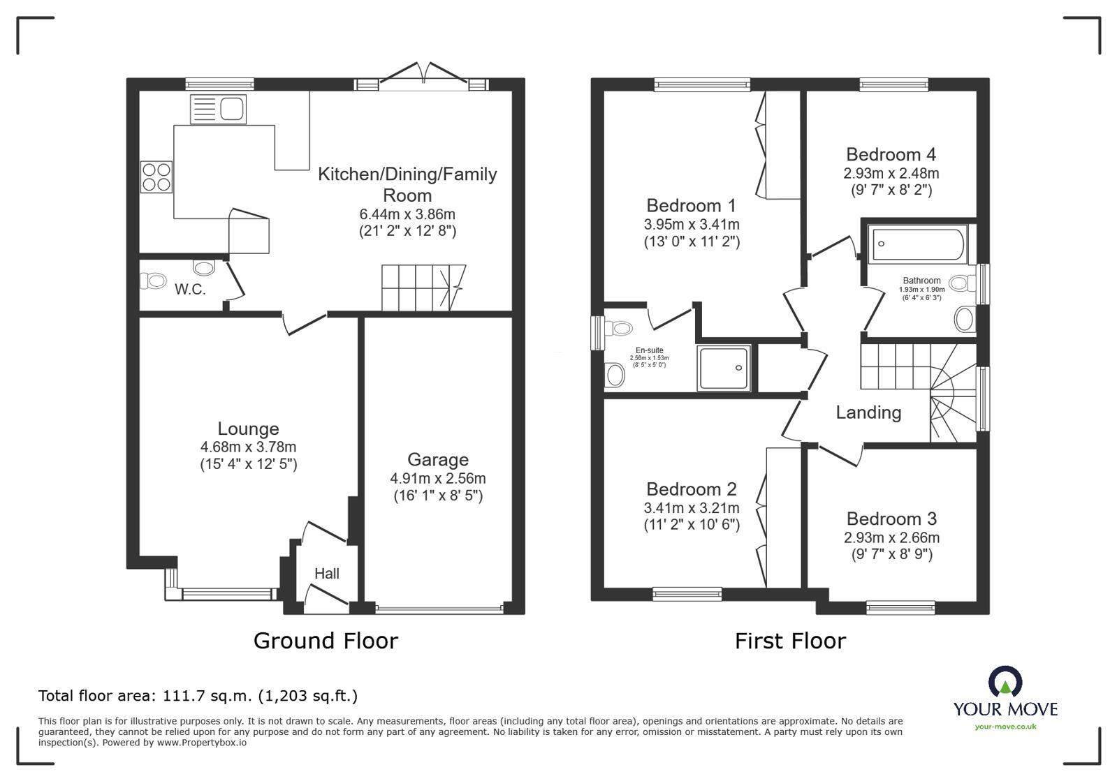 Floorplan of 4 bedroom Detached House for sale, Lomond Gardens, Blackburn, Lancashire, BB2