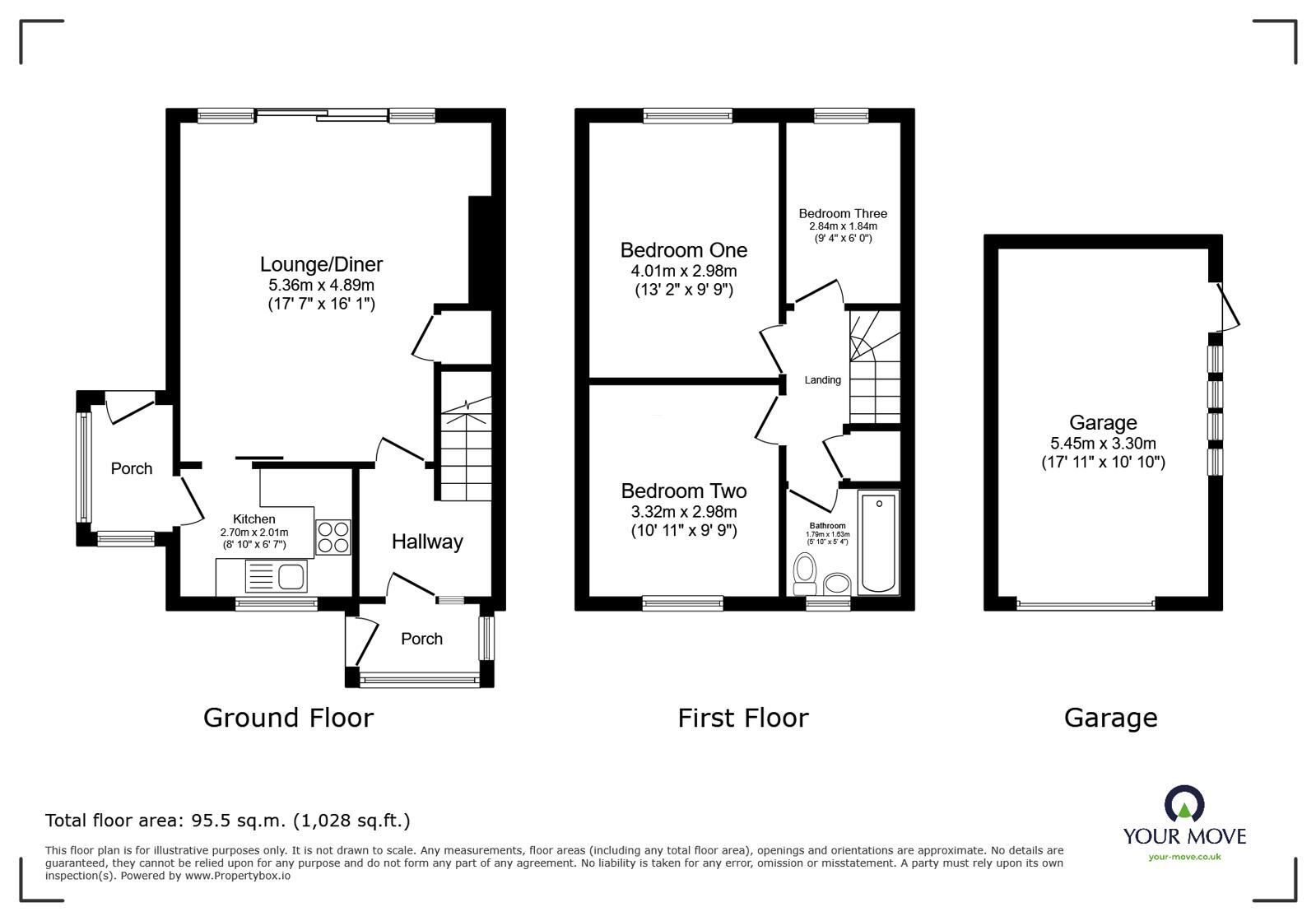 Floorplan of 3 bedroom Semi Detached House for sale, The Evergreens, Blackburn, Lancashire, BB2