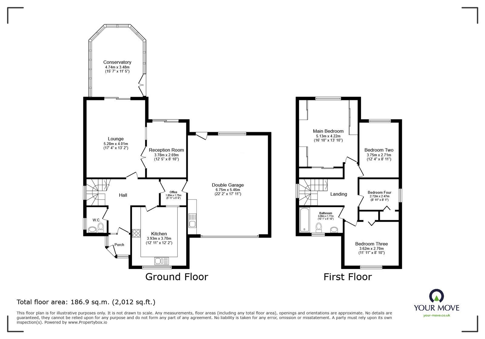 Floorplan of 4 bedroom Detached House for sale, Bosburn Drive, Mellor Brook, Lancashire, BB2