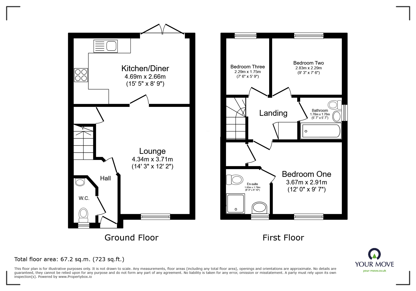 Floorplan of 3 bedroom Semi Detached House to rent, Chestnut Avenue, Blackburn, Lancashire, BB1