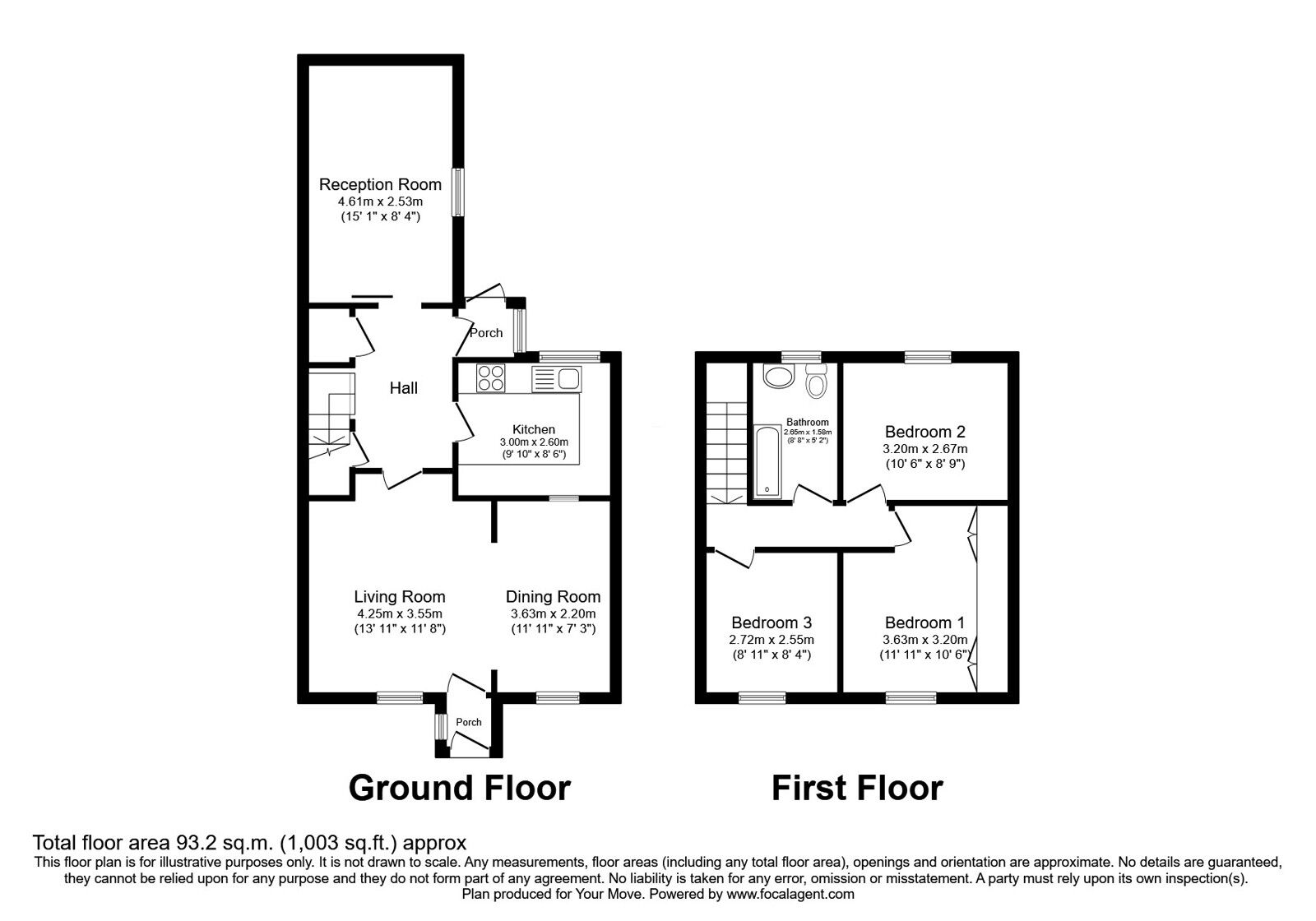 Floorplan of 3 bedroom Semi Detached House to rent, Holly Street, Oswaldtwistle, Lancashire, BB5