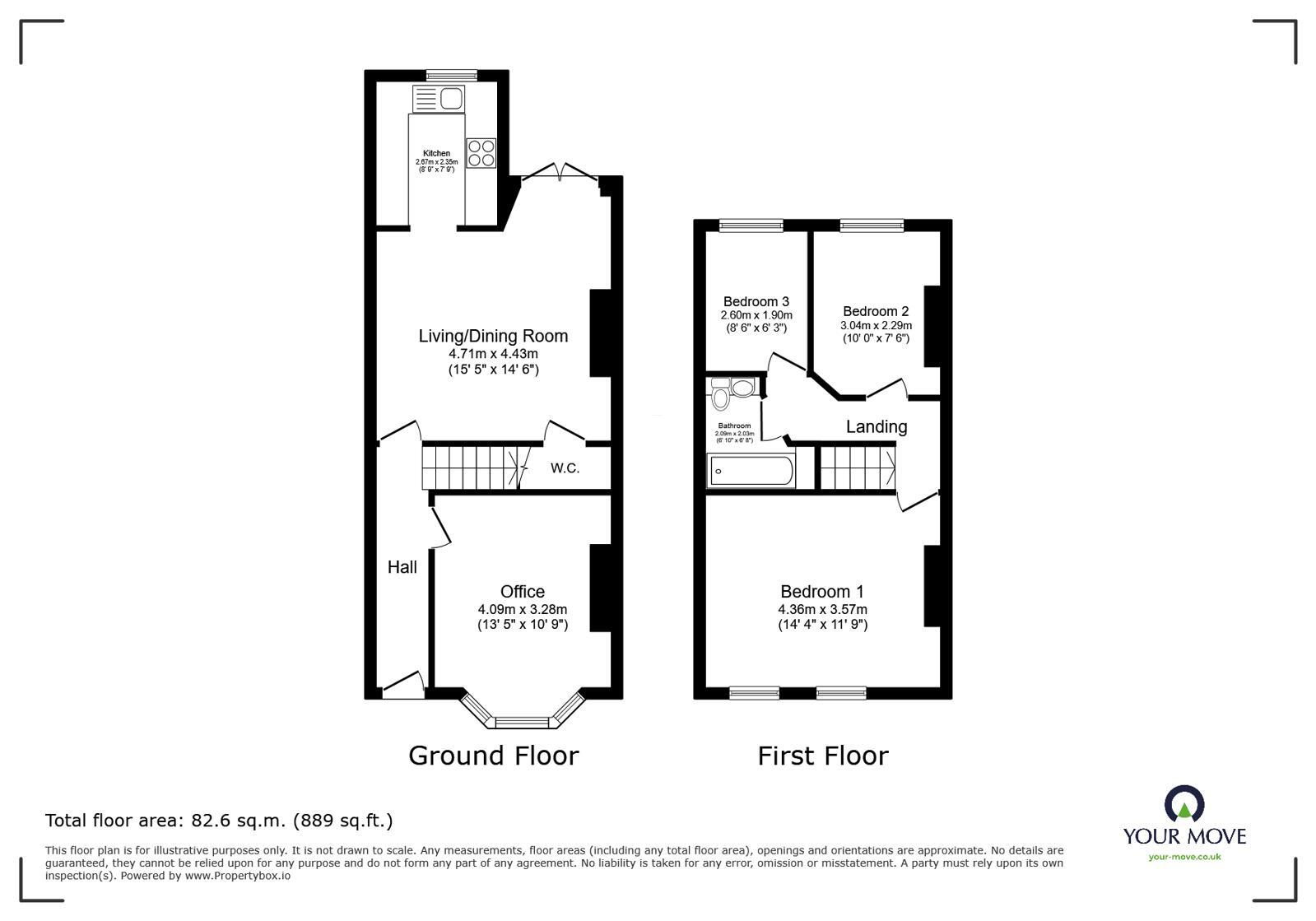 Floorplan of 3 bedroom Mid Terrace House for sale, Franklin Road, Blackburn, Lancashire, BB2