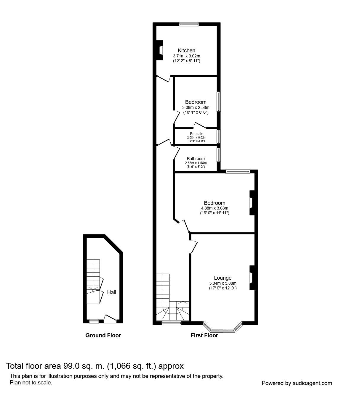 Floorplan of 2 bedroom  Flat to rent, Richmond Avenue, Bognor Regis, West Sussex, PO21