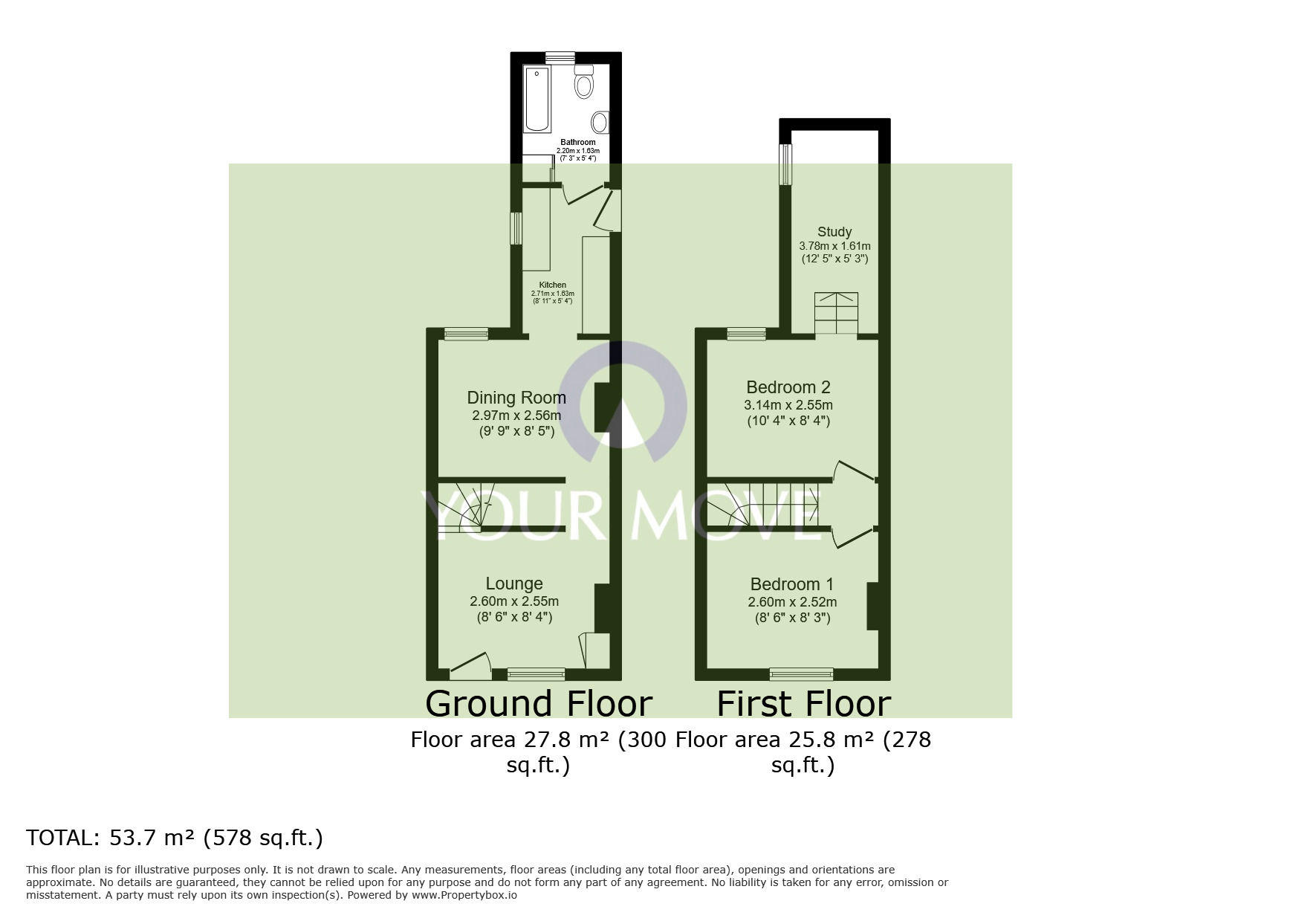 Floorplan of 2 bedroom Semi Detached House for sale, William Street, Bognor Regis, West Sussex, PO21