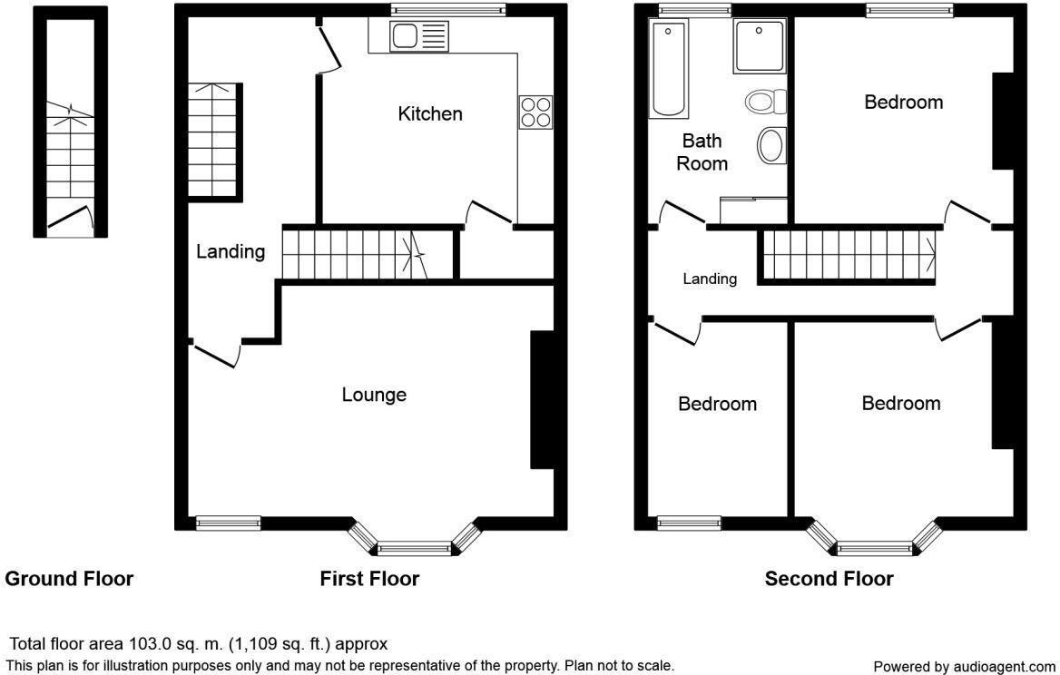 Floorplan of 3 bedroom  Flat for sale, West Street, Bognor Regis, West Sussex, PO21