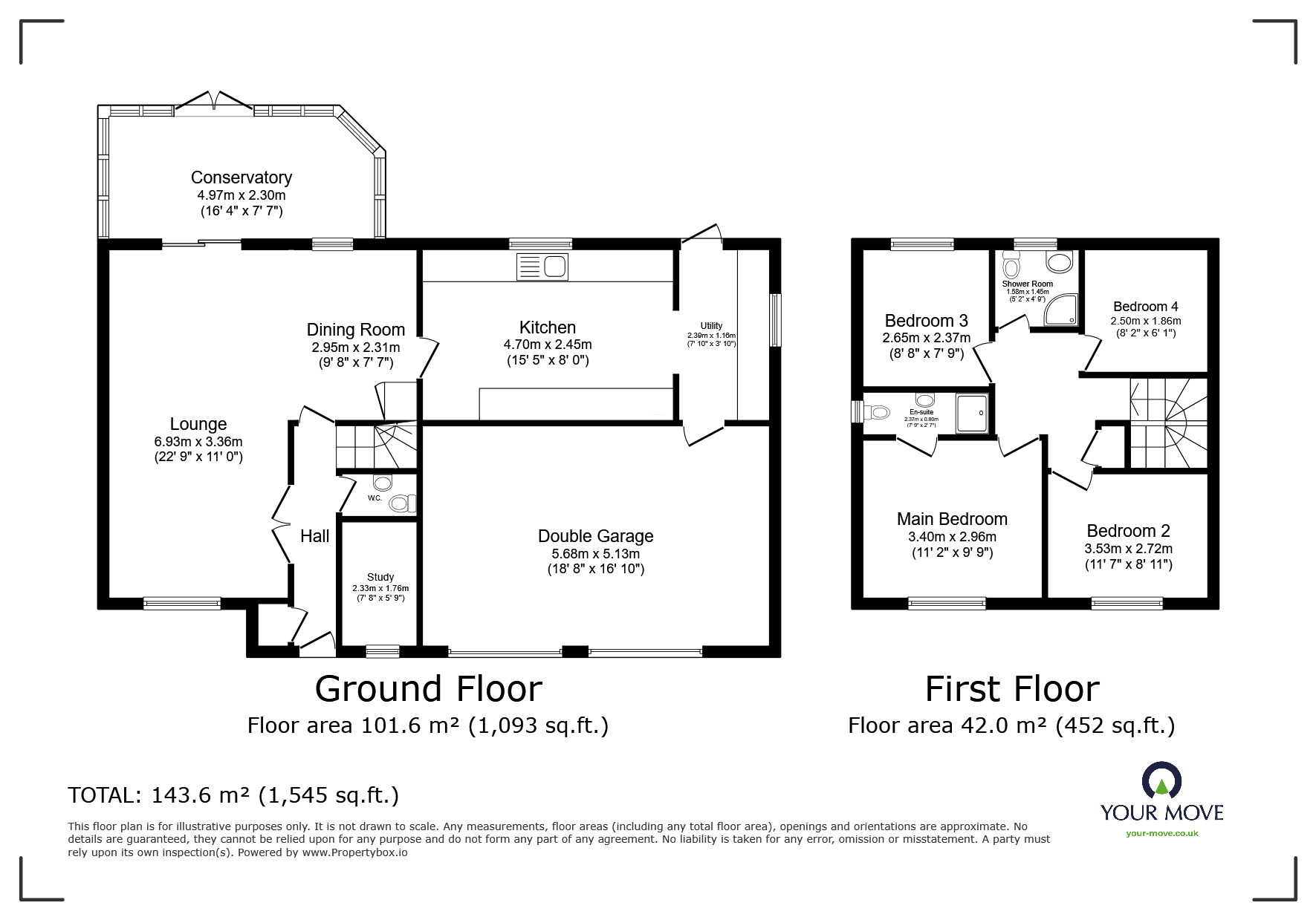 Floorplan of 4 bedroom Detached House for sale, Bramley Gardens, Bognor Regis, West Sussex, PO22