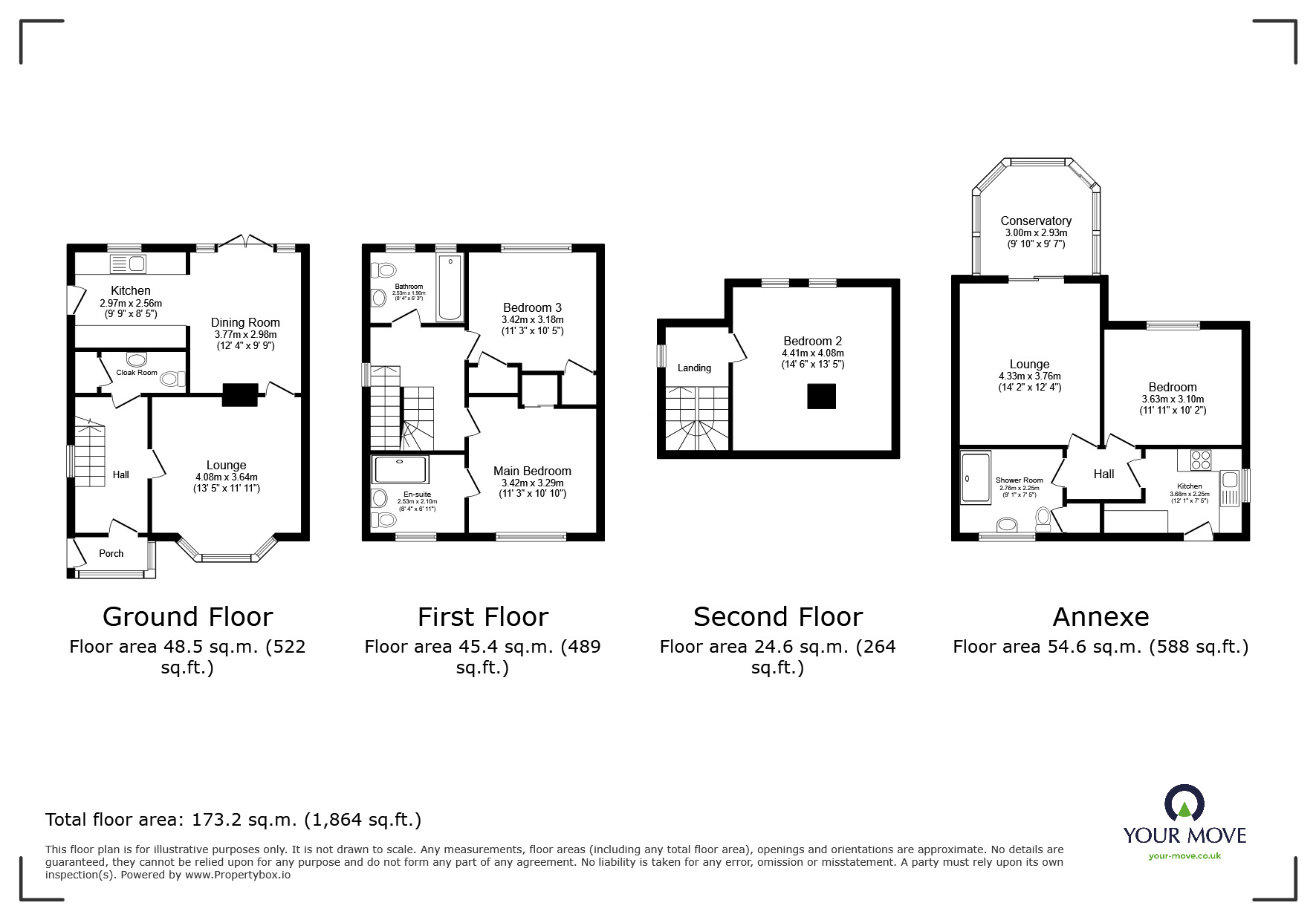 Floorplan of 4 bedroom Semi Detached House for sale, Arun Road, Bognor Regis, West Sussex, PO21