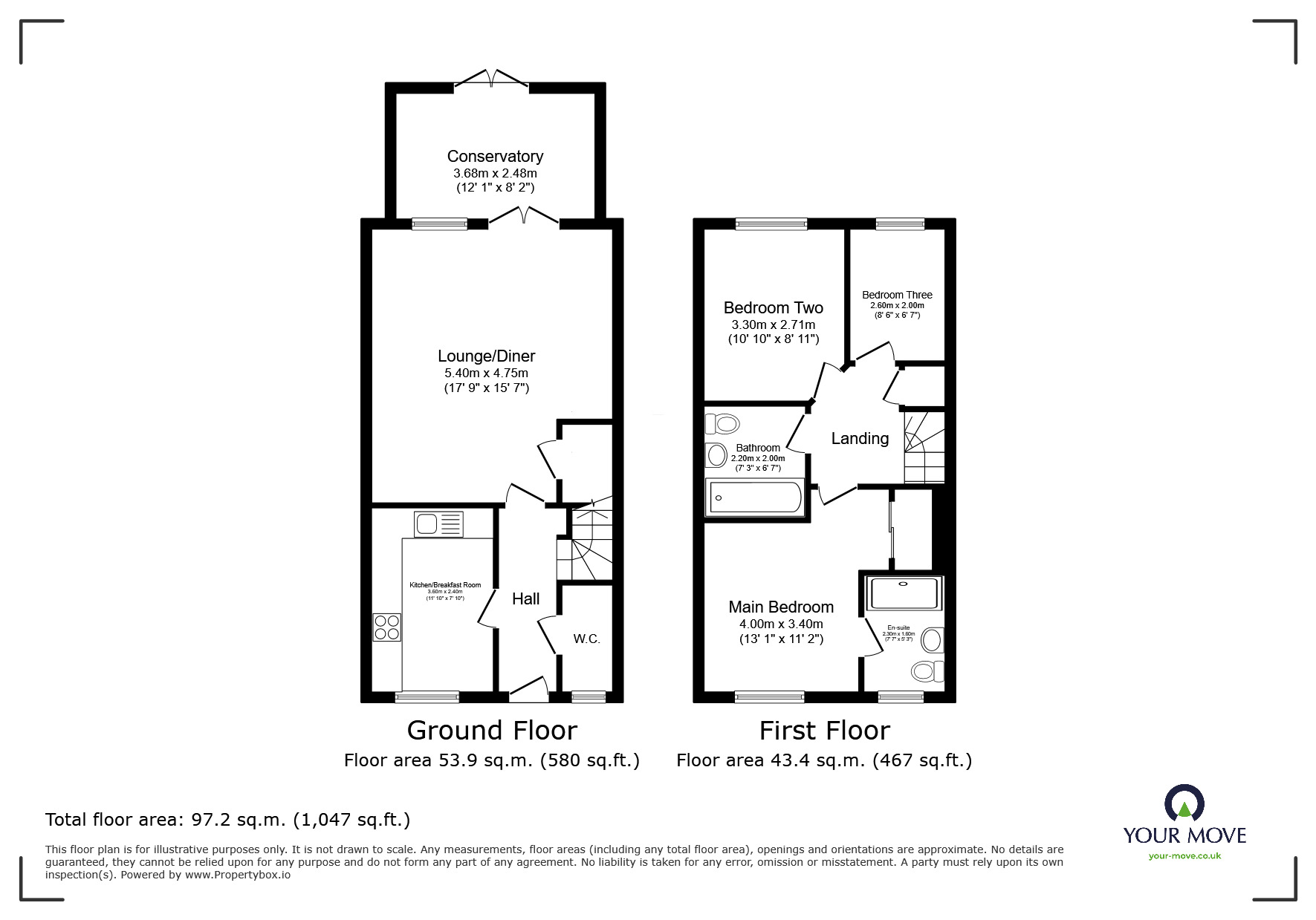 Floorplan of 3 bedroom Mid Terrace House for sale, Lakeland Avenue, Bognor Regis, West Sussex, PO21