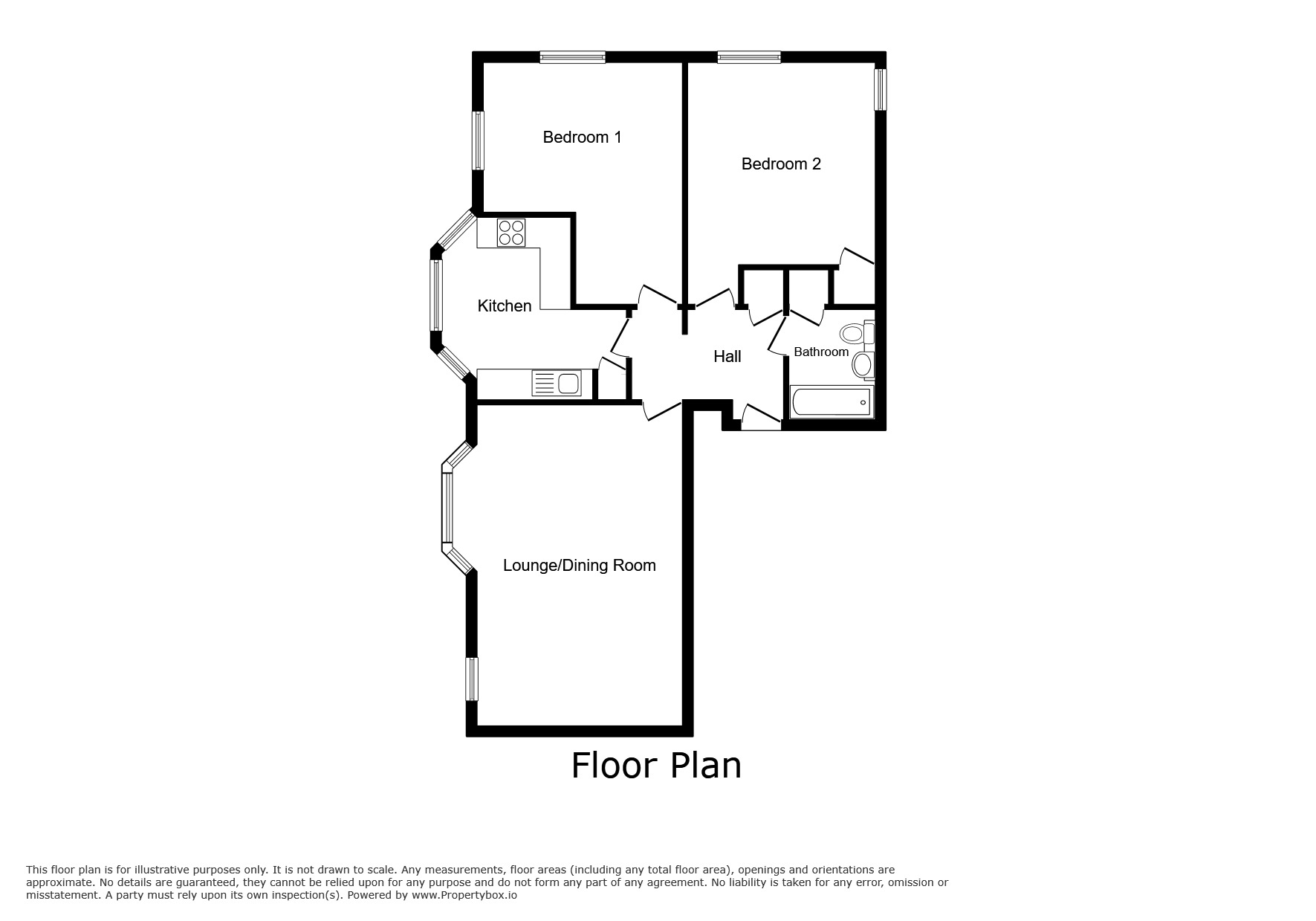 Floorplan of 2 bedroom  Flat for sale, Richmond Avenue, Bognor Regis, West Sussex, PO21