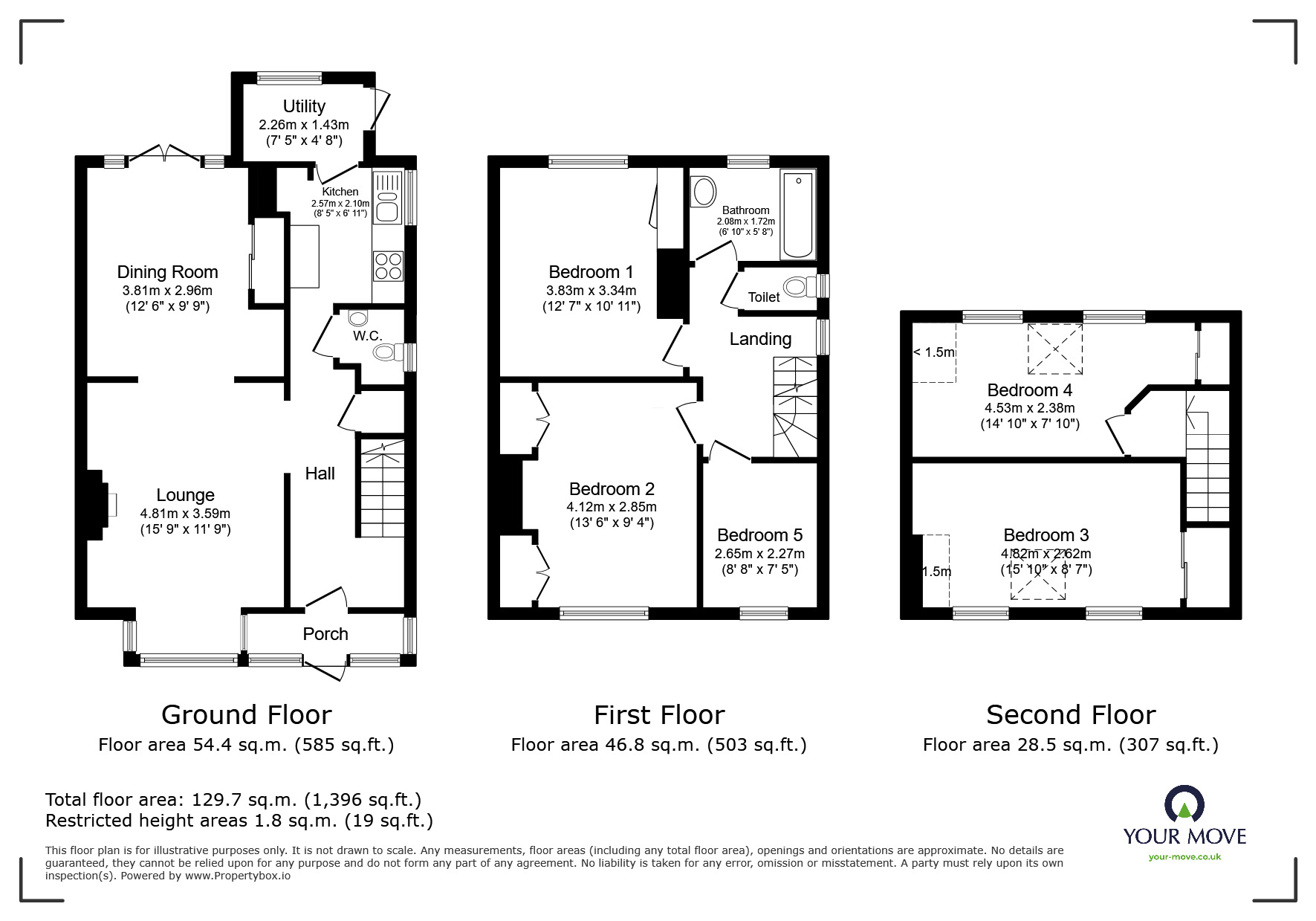 Floorplan of 5 bedroom Semi Detached House to rent, Chichester Road, Bognor Regis, West Sussex, PO21