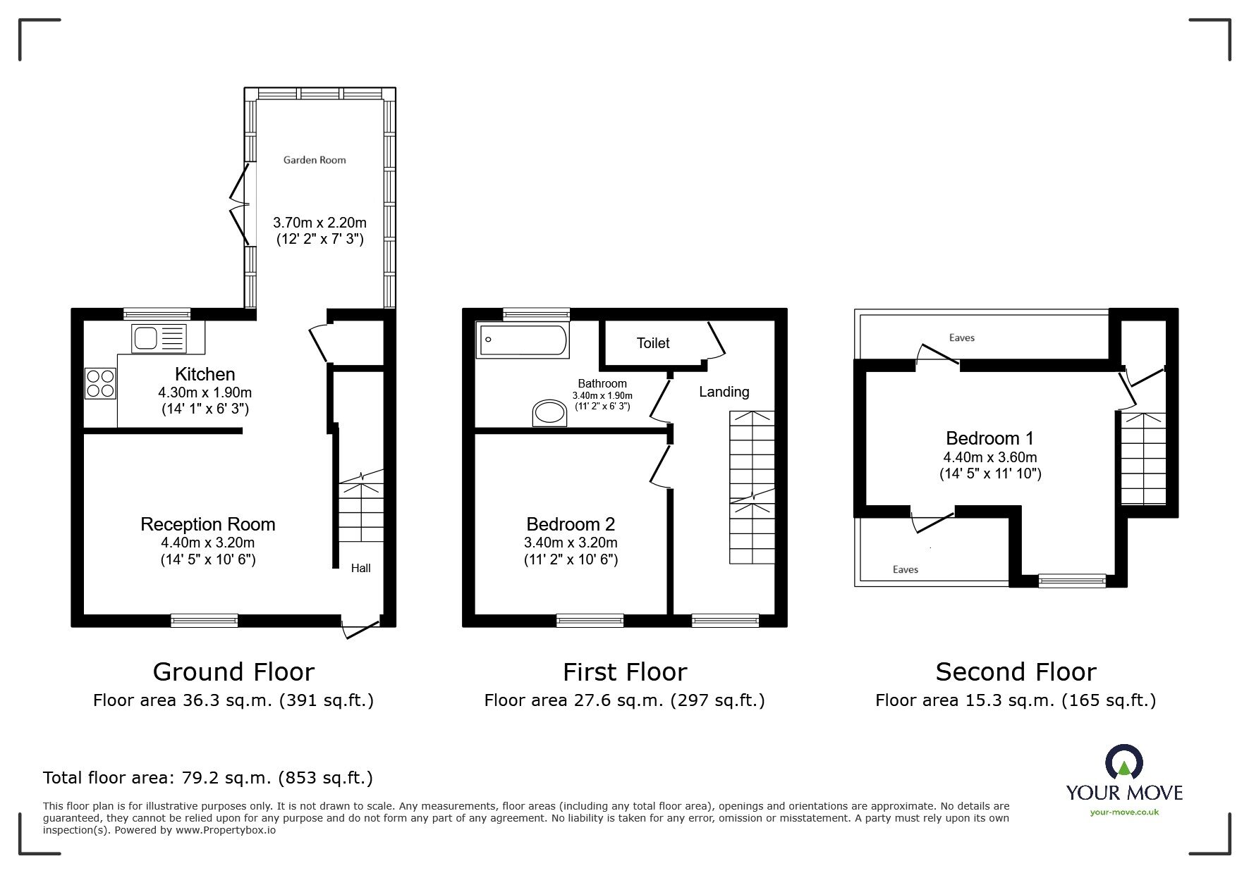 Floorplan of 2 bedroom End Terrace House for sale, Steyne Street, Bognor Regis, West Sussex, PO21