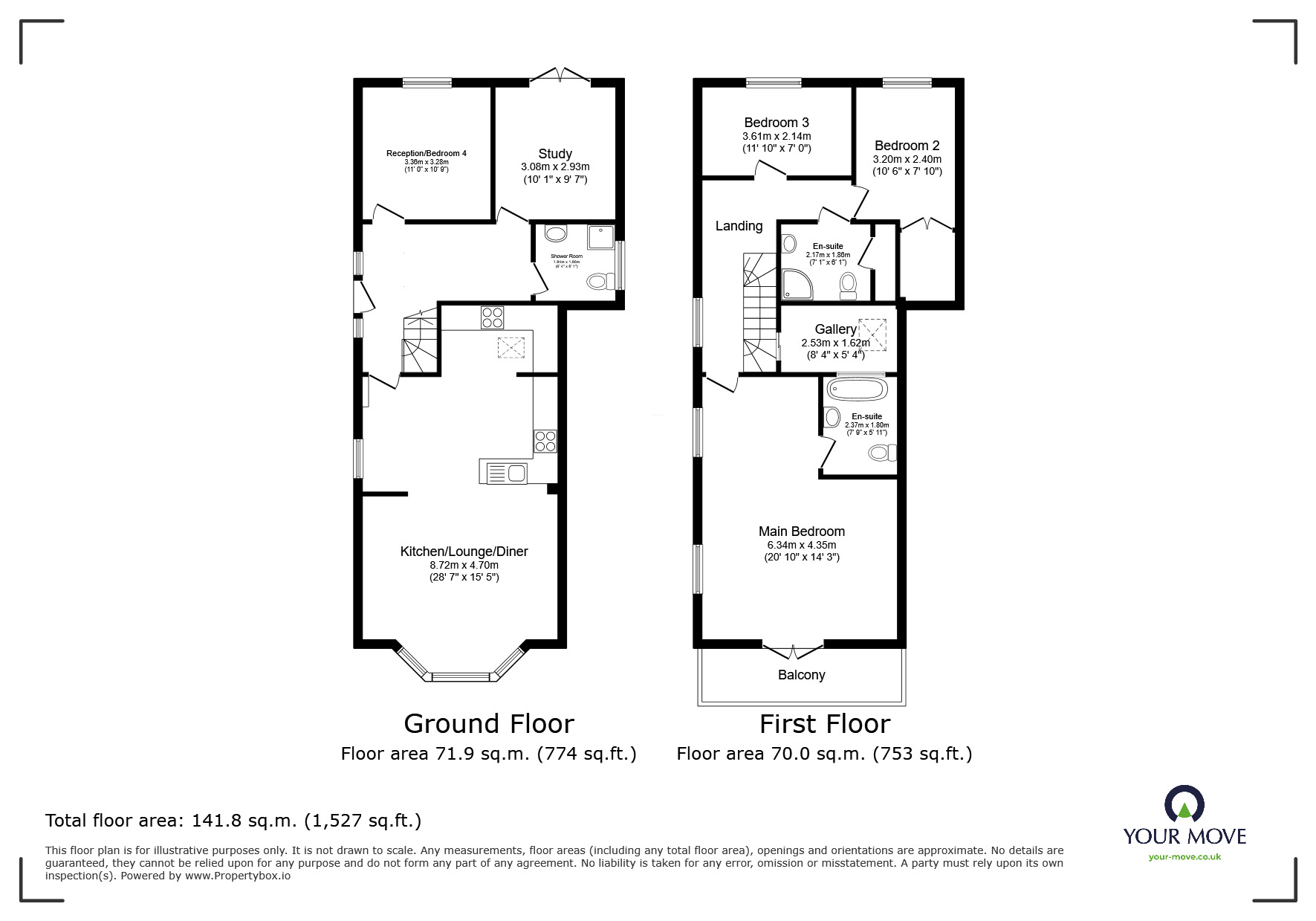 Floorplan of 4 bedroom Semi Detached House for sale, Outram Road, Felpham, PO22