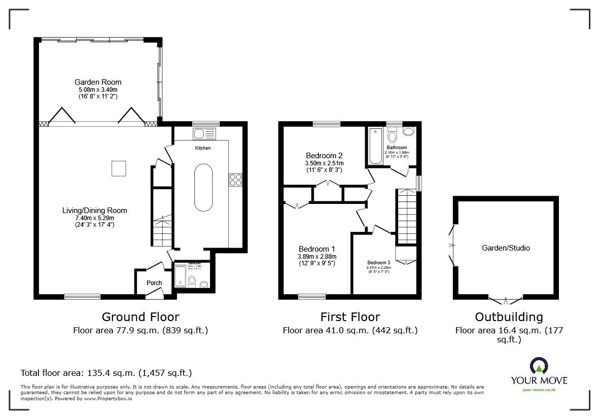 Floorplan of 3 bedroom Semi Detached House for sale, Addison Way, Bognor Regis, West Sussex, PO22
