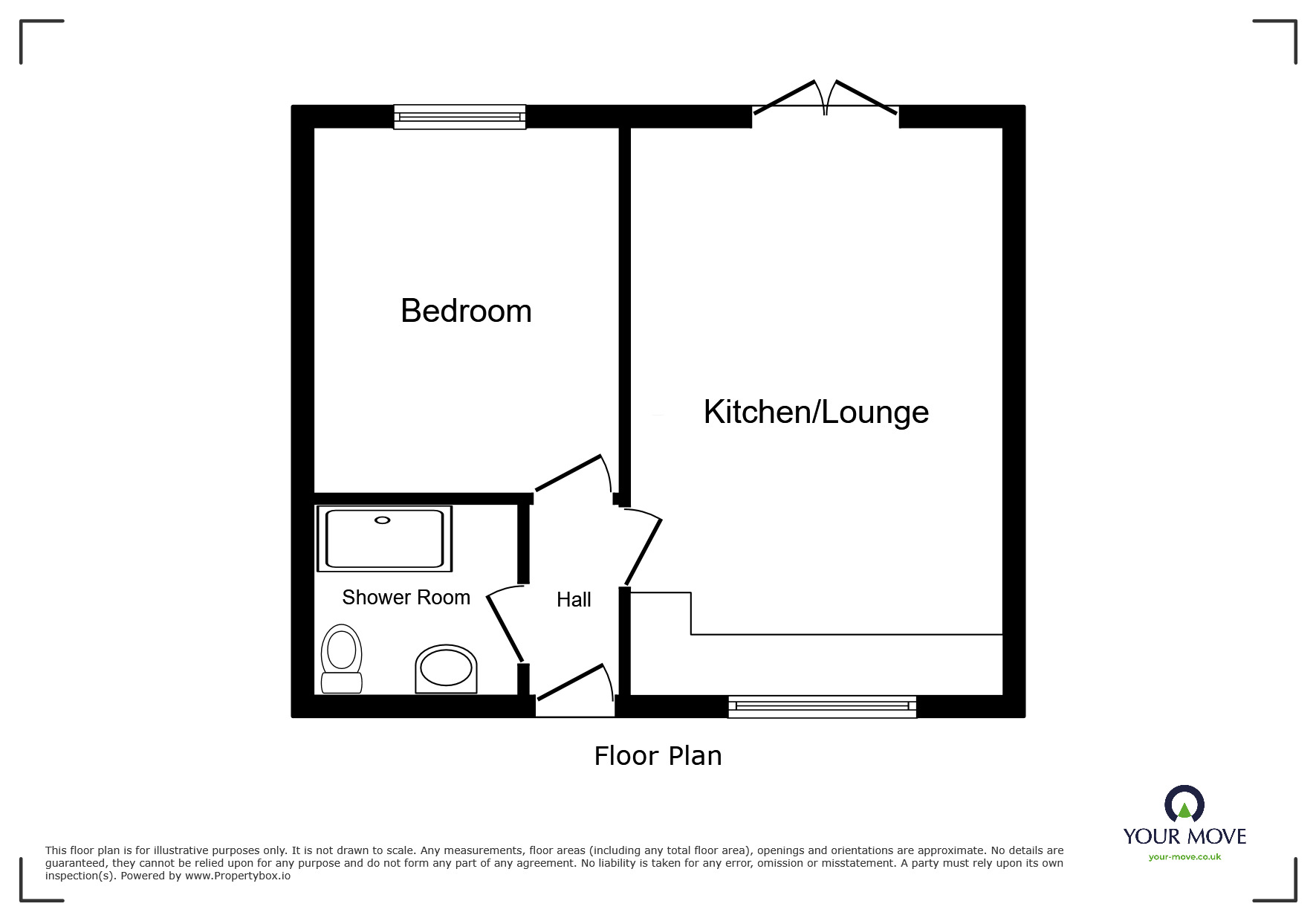 Floorplan of 2 bedroom End Terrace Bungalow to rent, Chichester Road, West Wittering, West Sussex, PO20