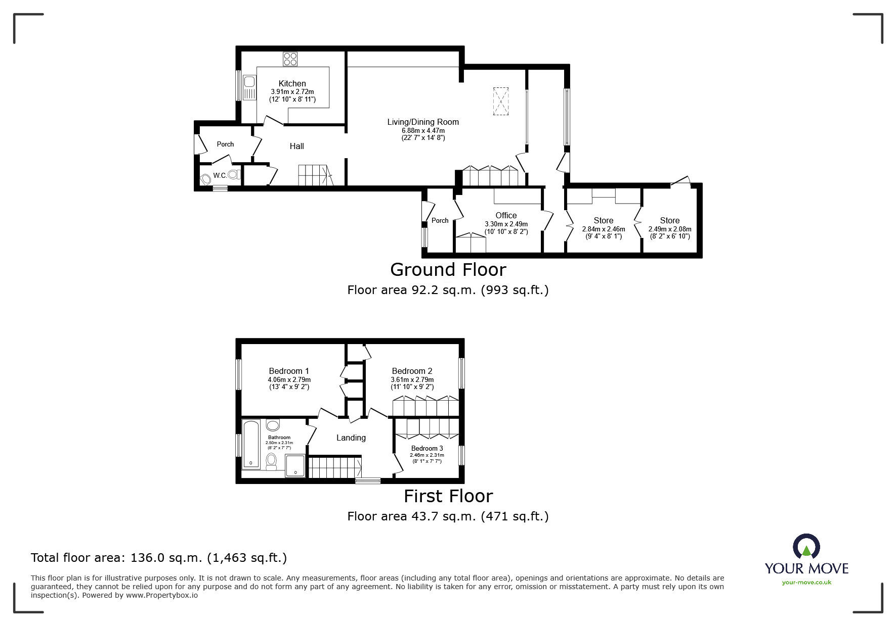 Floorplan of 3 bedroom Semi Detached House for sale, Gainsborough Drive, Selsey, West Sussex, PO20