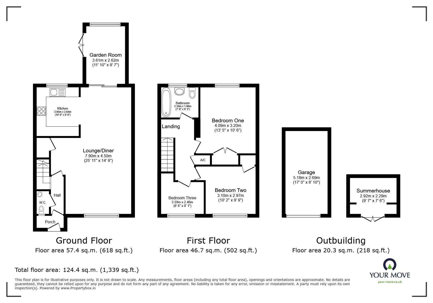 Floorplan of 3 bedroom Mid Terrace House for sale, Tinghall, Bognor Regis, West Sussex, PO21