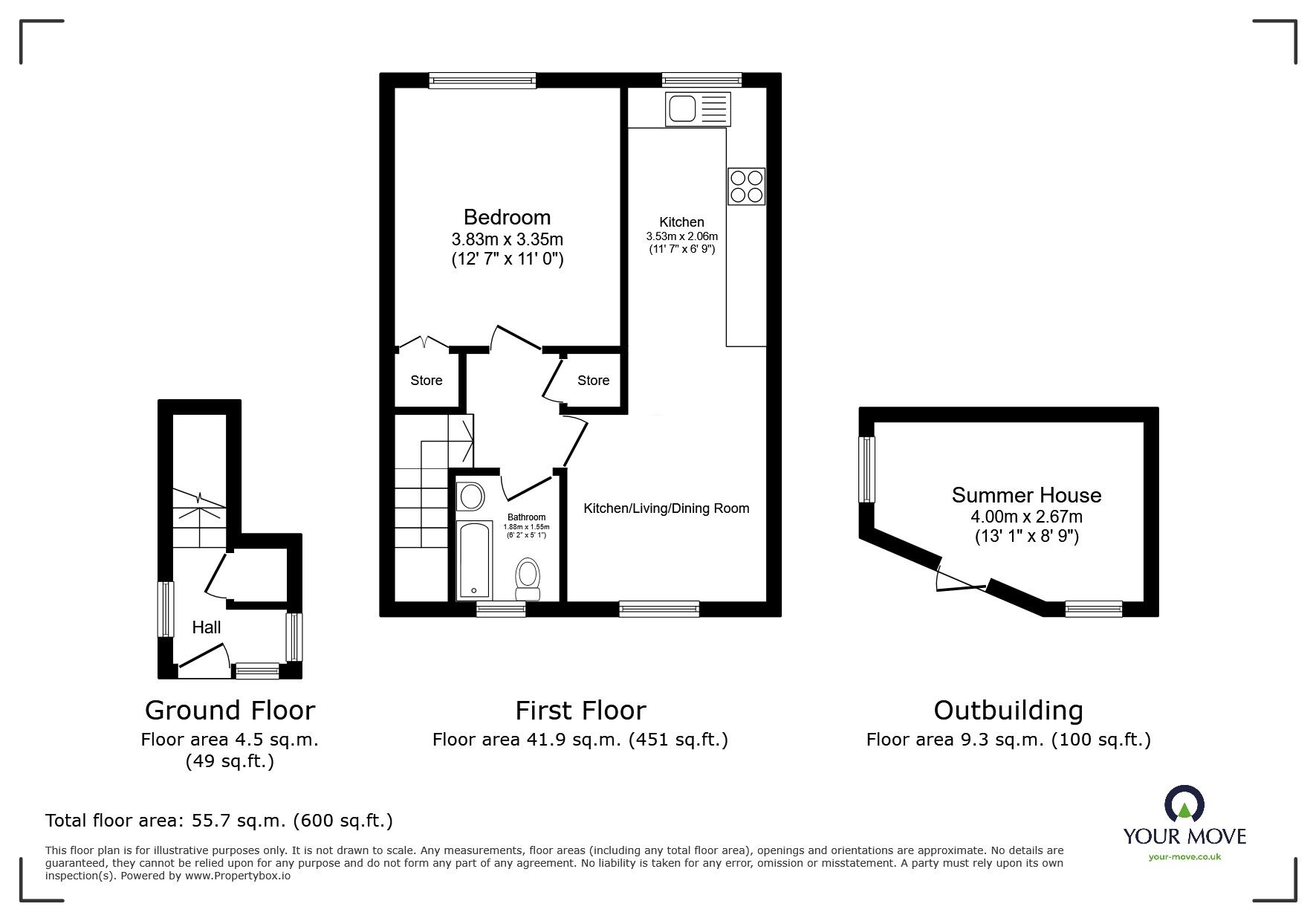 Floorplan of 1 bedroom Semi Detached Flat for sale, Willowhale Green, Aldwick, West Sussex, PO21