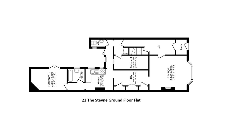 Floorplan of 2 bedroom Flat for sale, The Steyne, Bognor Regis, West Sussex, PO21