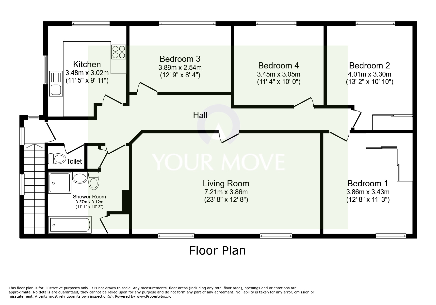 Floorplan of 4 bedroom Flat to rent, Neville Road, Bognor Regis, West Sussex, PO22