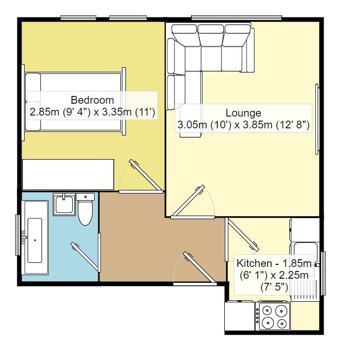 Floorplan of 1 bedroom Flat to rent, Victoria Drive, Bognor Regis, West Sussex, PO21