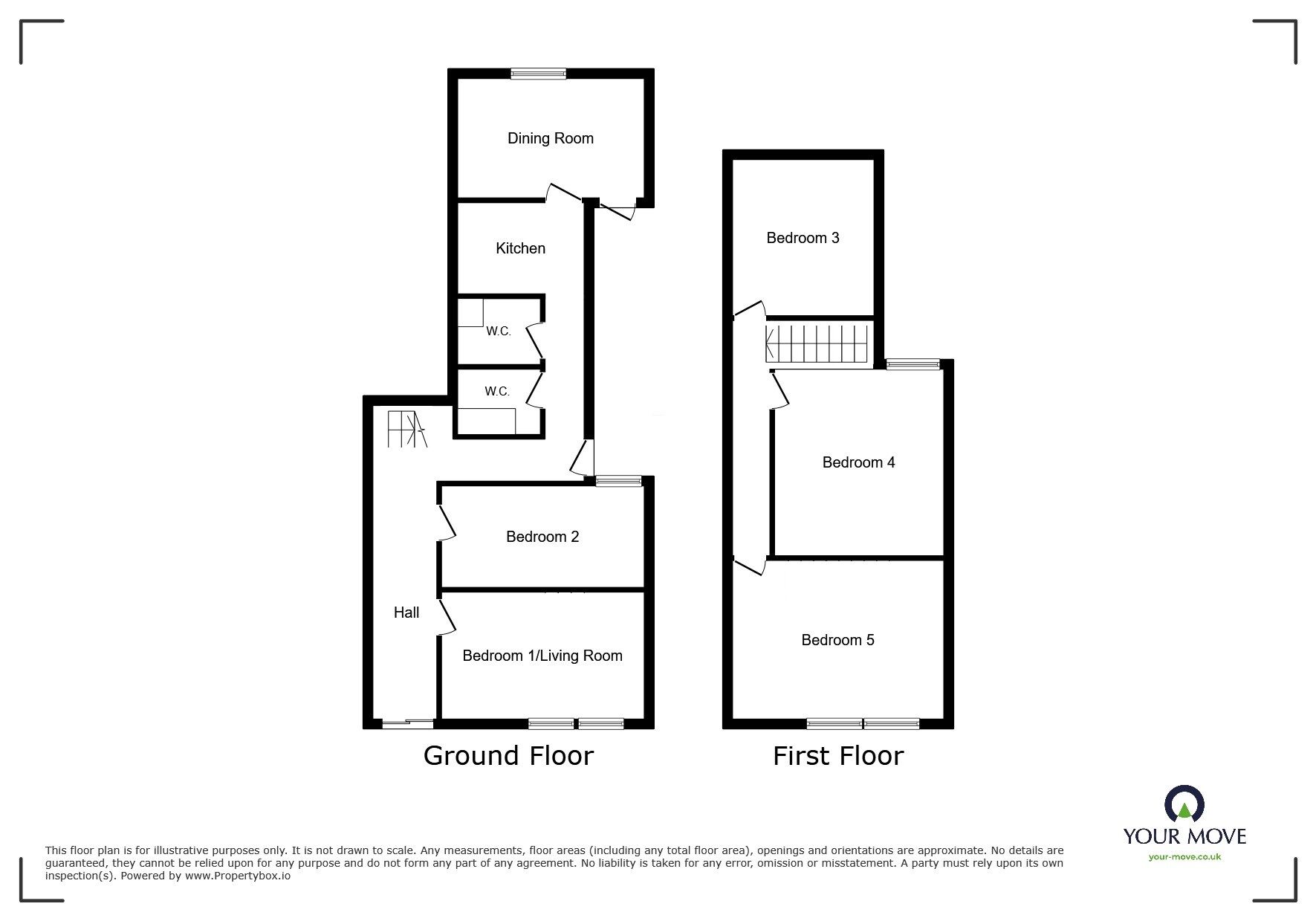 Floorplan of 5 bedroom Semi Detached House for sale, Highfield Road, Bognor Regis, West Sussex, PO22